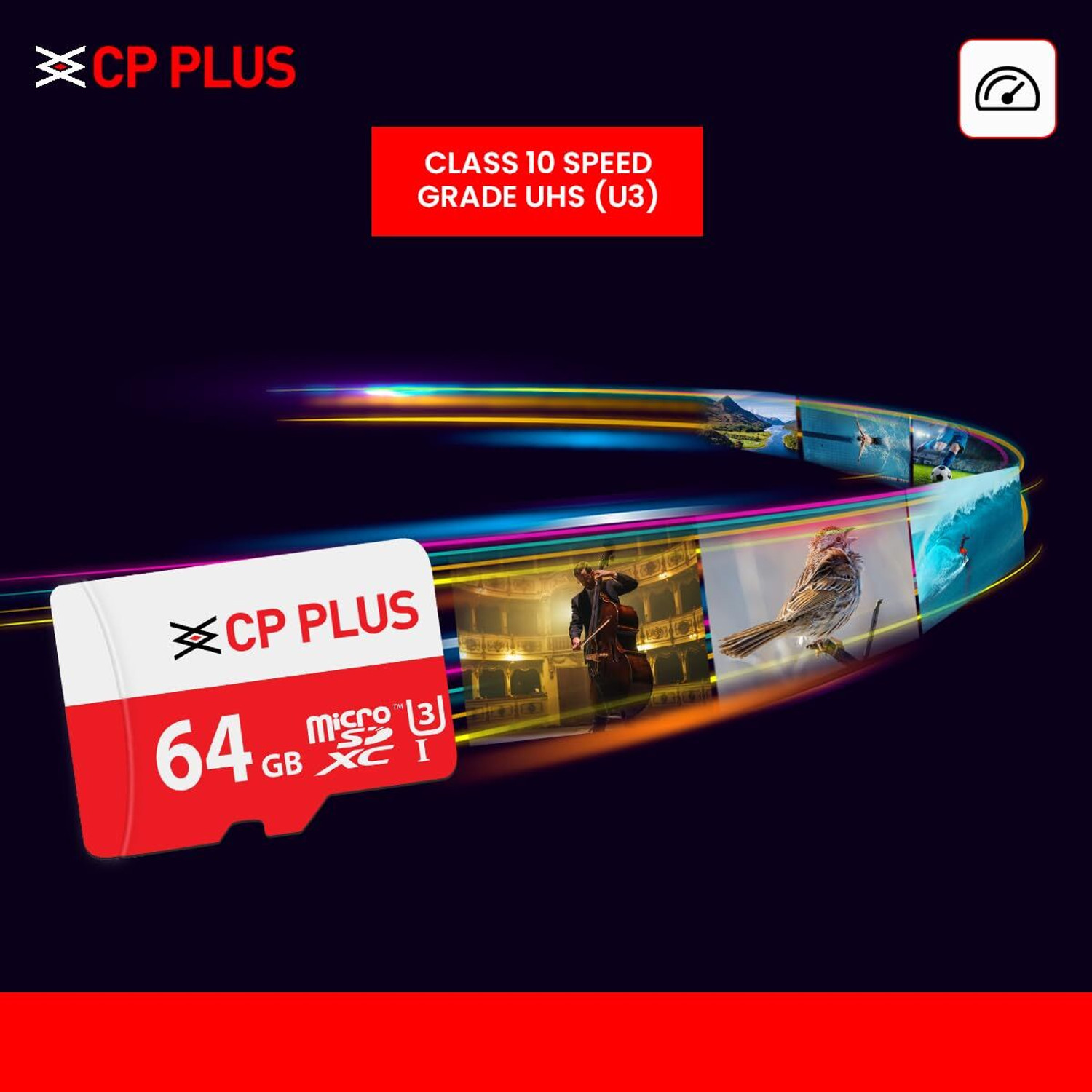 Image of CP PLUS 64 GB MicroSD Card Class 10 70 MB /s Memory Card Micro SD 64 GB MicroSD Card Class 10 70 MB /s Memory Card Compatible with Camera, Computer, Mobile, Tablet, Gaming Console