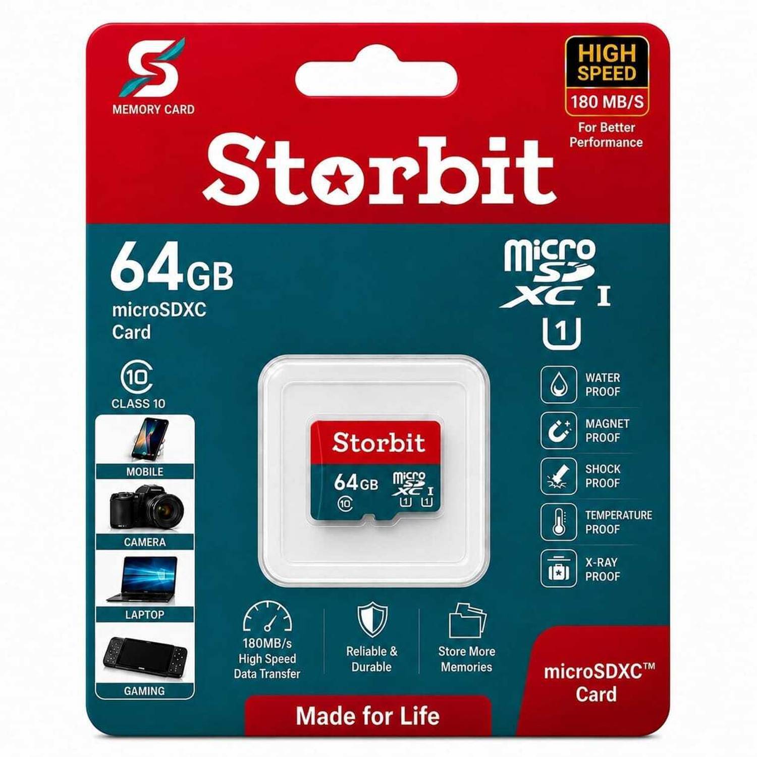 STORBIT 64GB MicroSDXC Class 10 10MB/s - Image 2