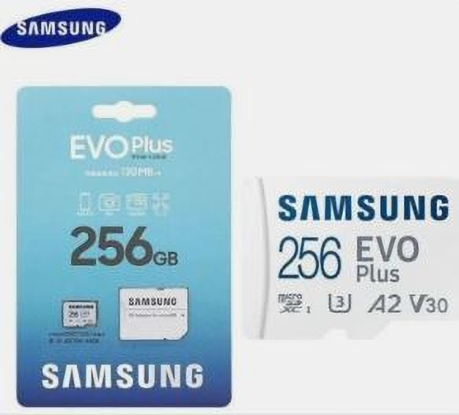 Image of SAMSUNG MB-MCB256SA /ML EVO Plus 256 GB MicroSDXC Class 10 130 MB /s Memory Card Compatible with Camera, Computer, Gaming Console, Mobile, Tablet