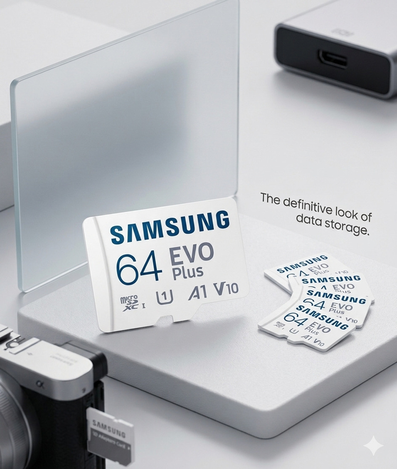 Image of SAMSUNG EVO Class 10 10 64 GB MicroSDXC Class 10 130 MB /s Memory Card Compatible with Camera, Computer, Gaming Console, Mobile, Tablet
