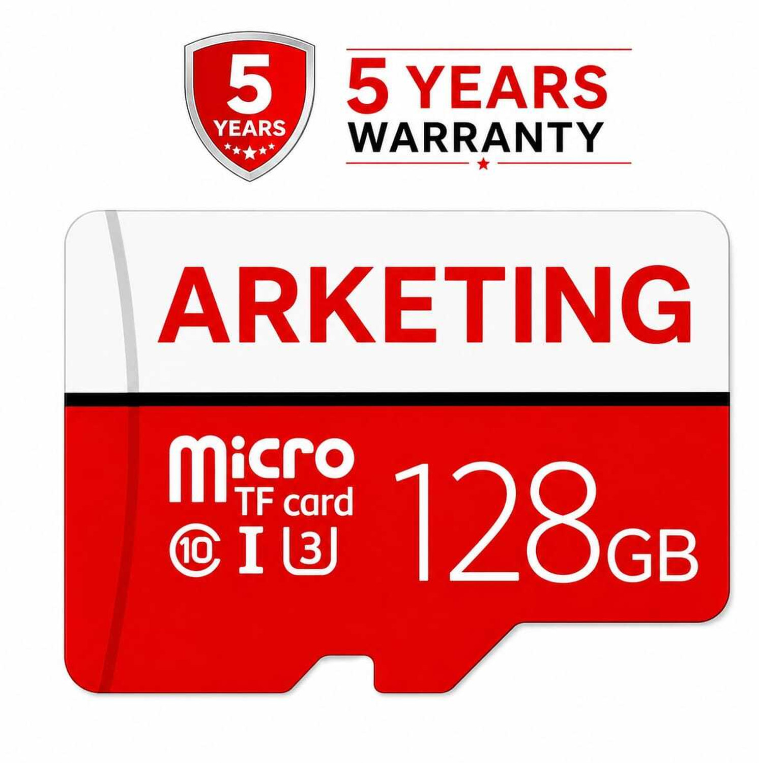 Image of ARKETING TF128 TF128- 128 GB MicroSDXC Class 10 120 MB /s Memory Card Compatible with Camera, Computer, Gaming Console, Mobile, Tablet