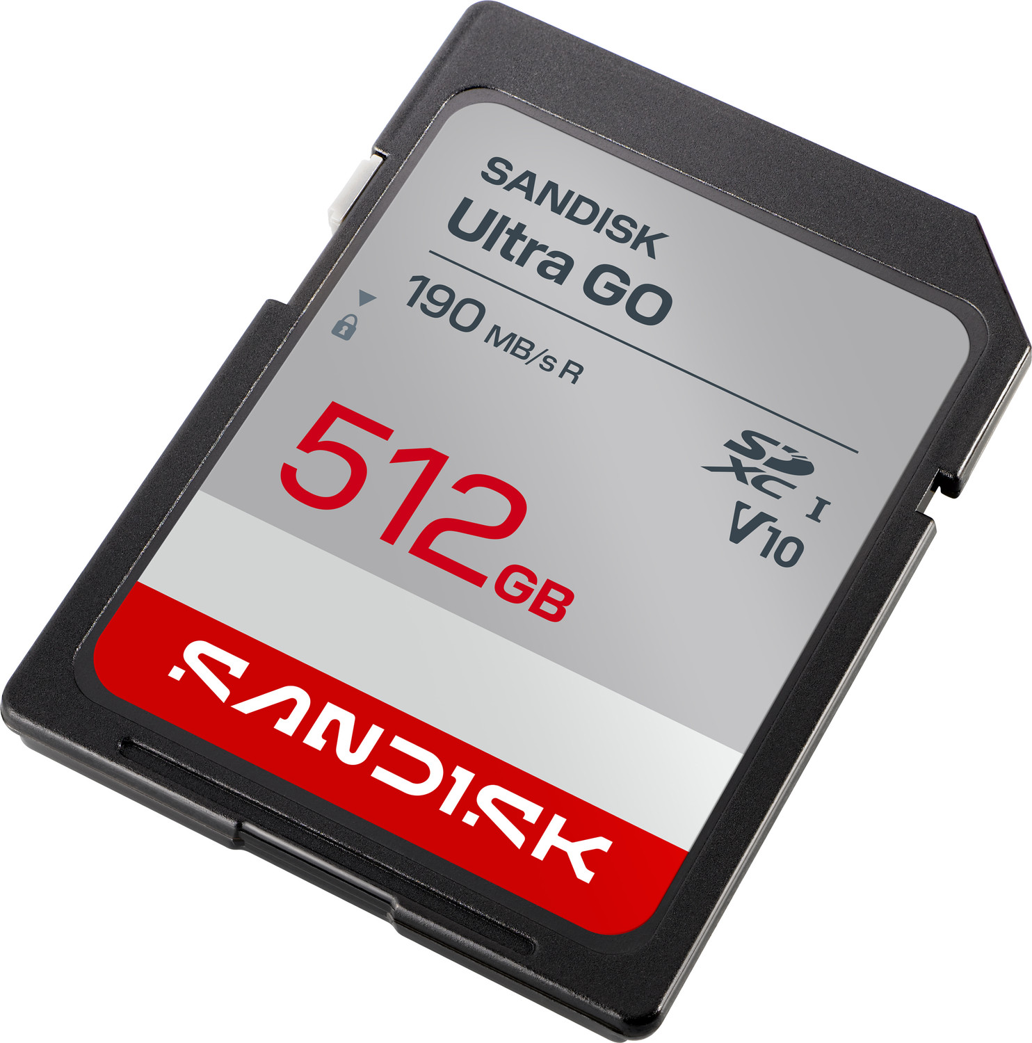 Image of SanDisk SDSDUGN-512G-GN6IN SANDISK Ultra GO SDHC UHS-I Card and SDXC UHS-I Card 512 GB SDXC UHS Class 1 190 MB /s Memory Card Compatible with Mobile, Computer, Tablet, Camera, Gaming Console