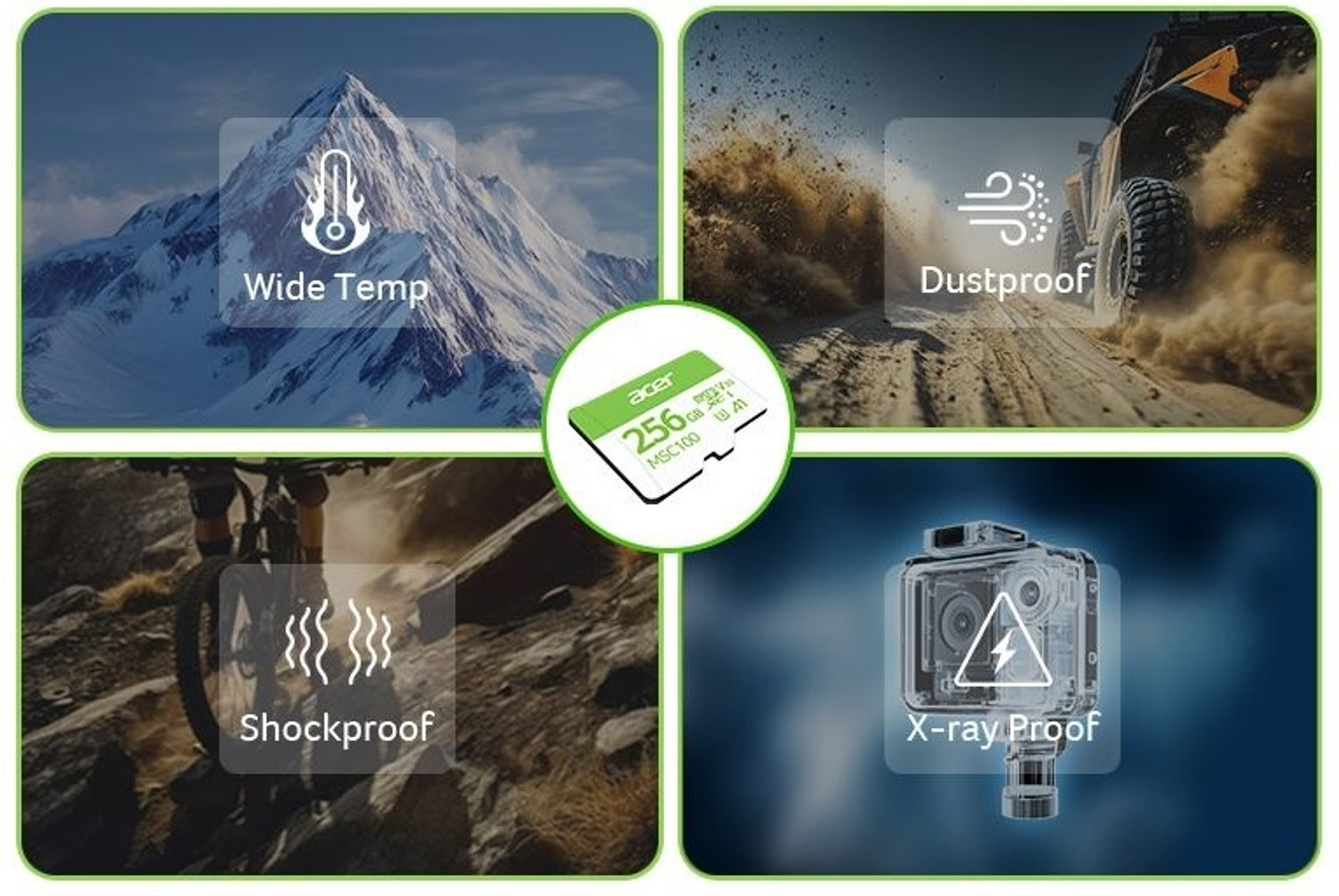 Image of Acer MSC100 MSC100 256 GB MicroSDXC UHS Class 3 100 MB /s Memory Card Compatible with Mobile