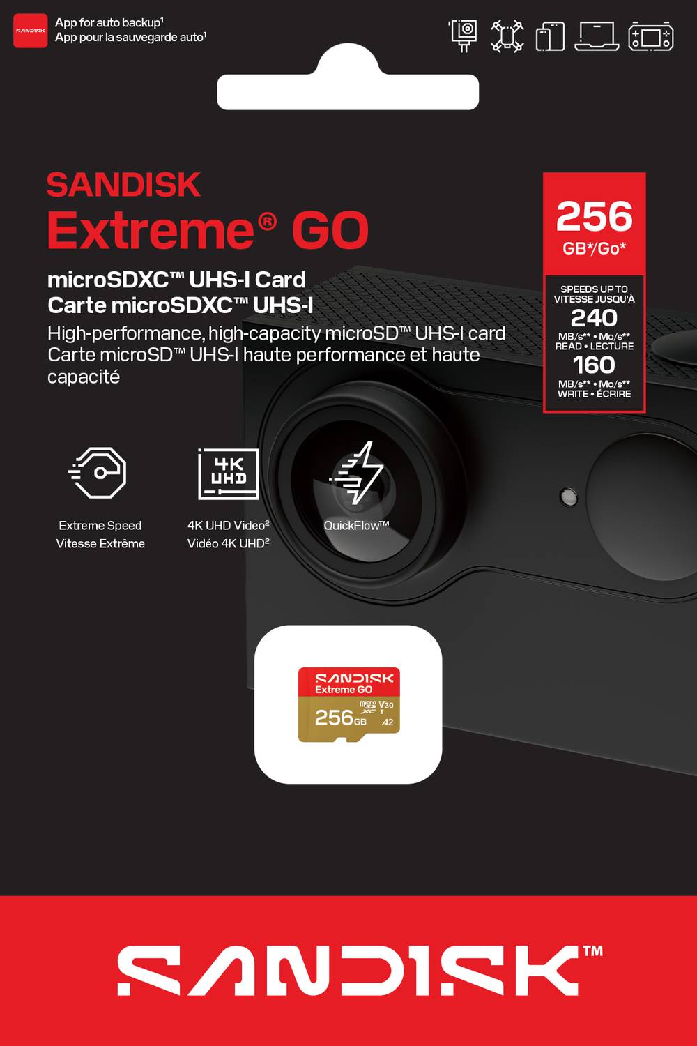 SanDisk Extreme GO 256GB microSDXC Card - Image 4