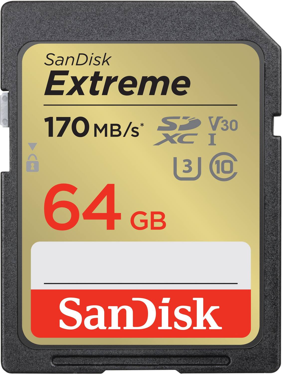 SanDisk SDSDXV2-064G-GNCIN Extreme 64 GB SDXC Class 10 170 MB/s  Memory Card Compatible with Camera, Computer