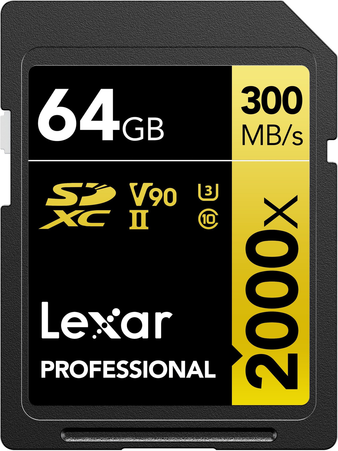 Image of Lexar LSD2000064G-BNNNG Professional 2000x 64 SDXC Class 10 300 MB /s Memory Card Compatible with Camera