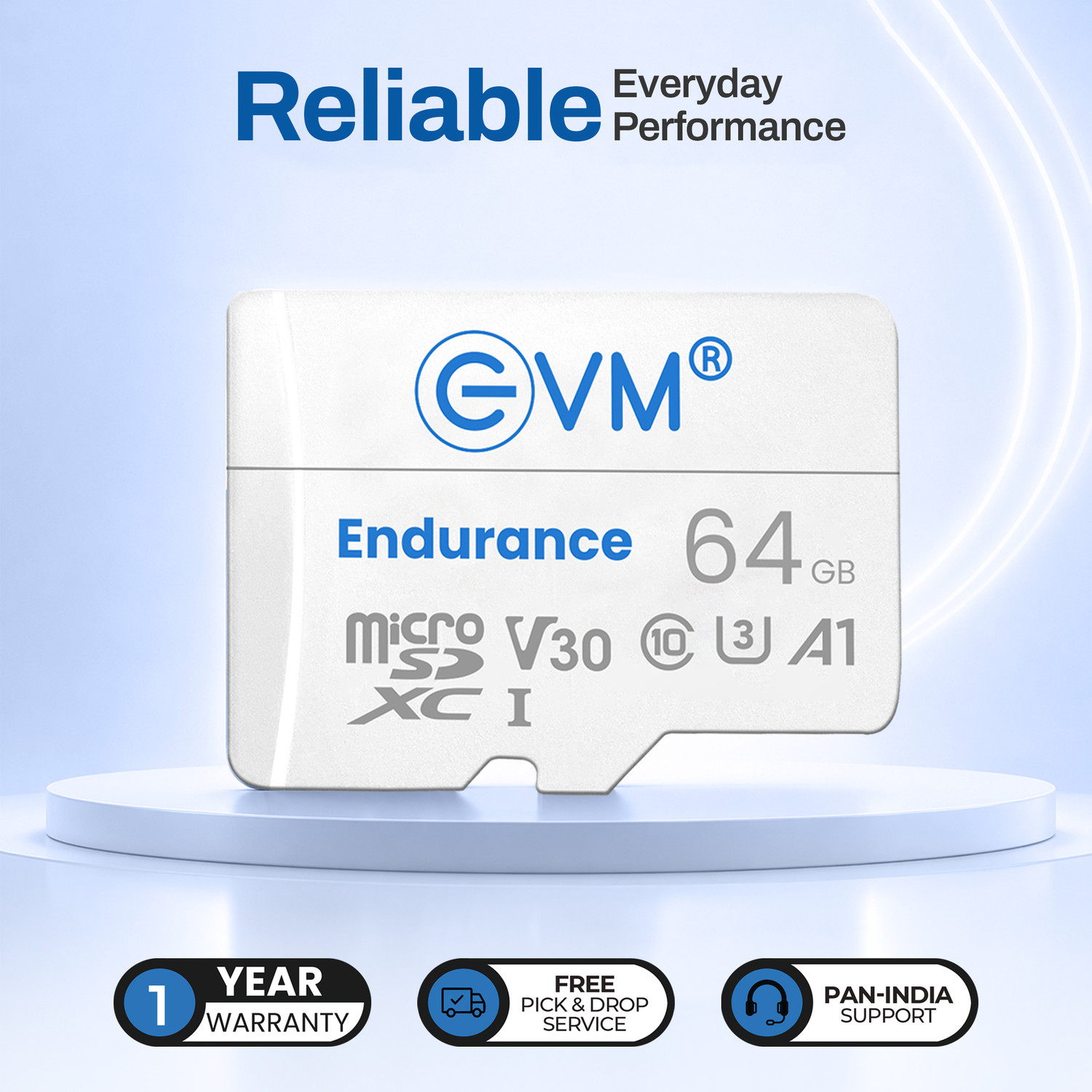 Image of EVM ENTF /64GBU3 Endurance 64 GB TF Card Class 10 100 MB /s Memory Card Compatible with Camera, Mobile