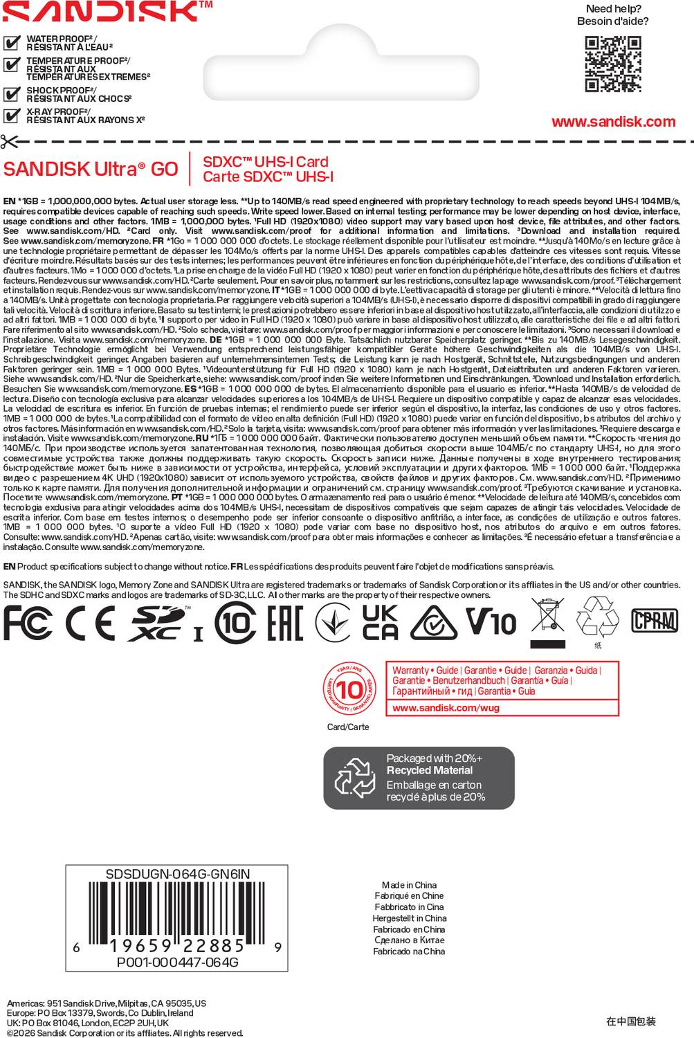 SanDisk Ultra GO 64GB SDXC UHS-I Card - Image 3