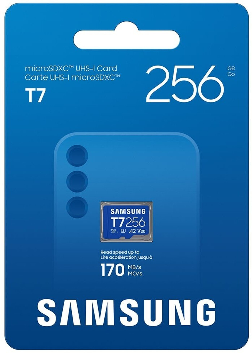 Image of SAMSUNG MB-MB256T /WW T7 256 GB MicroSDXC Class 10 170 MB /s Memory Card Compatible with Camera, Computer, Gaming Console, Mobile, Tablet
