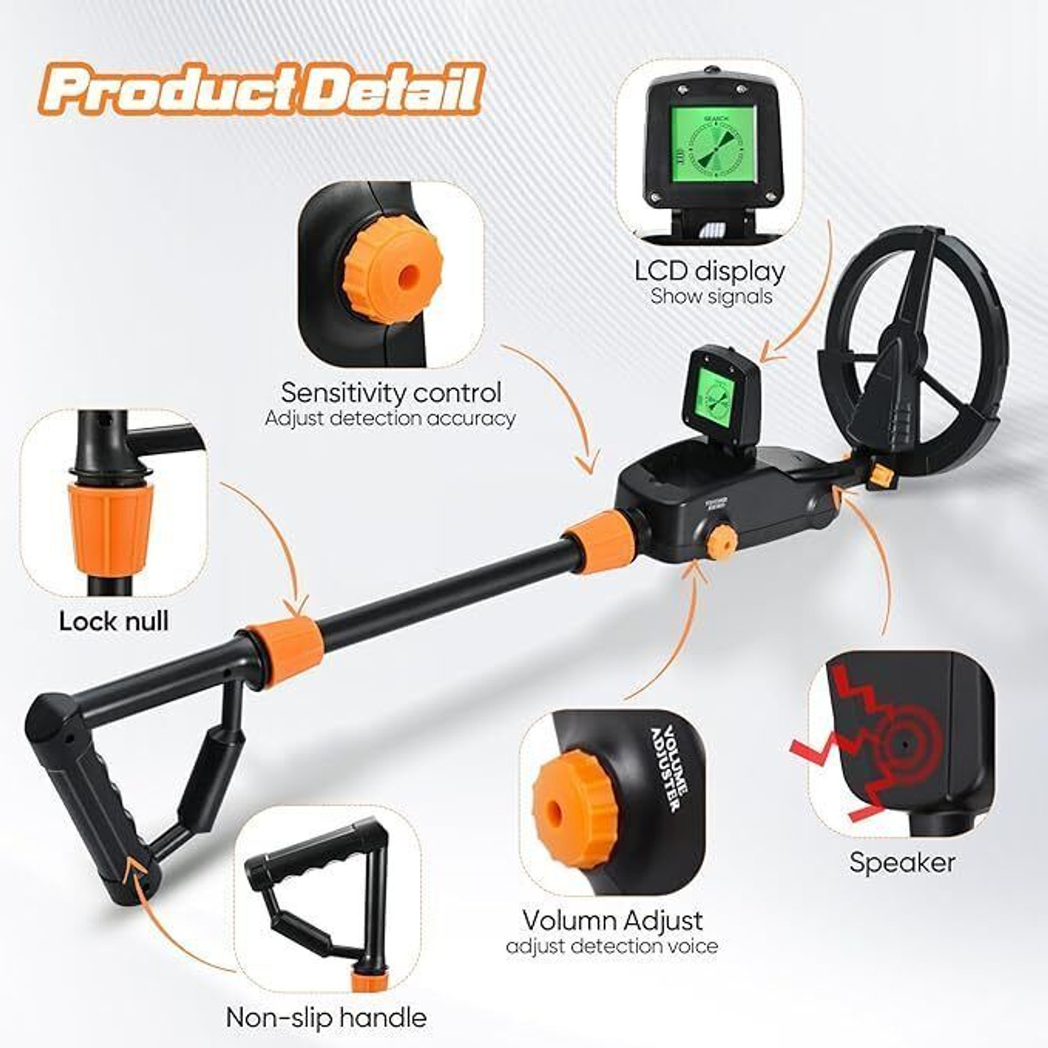 Image of Sopogenix Metal Detector Gold Digger Finder Deep Sensitive Light Hunter w /LCD Display Advanced Metal Detector