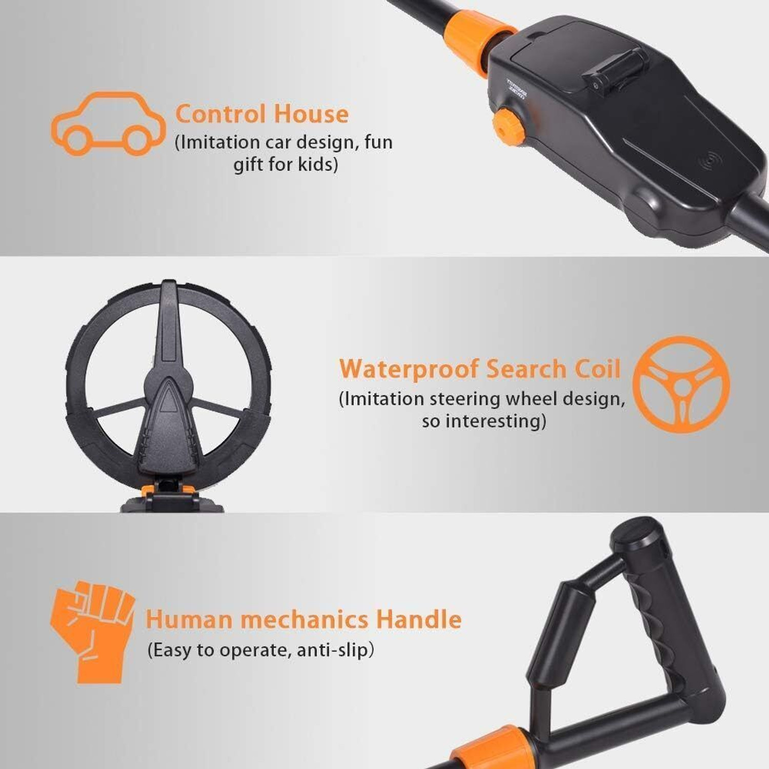 Image of Sopogenix Metal Detector Gold Digger Finder Deep Sensitive Light Hunter w /LCD Display Advanced Metal Detector