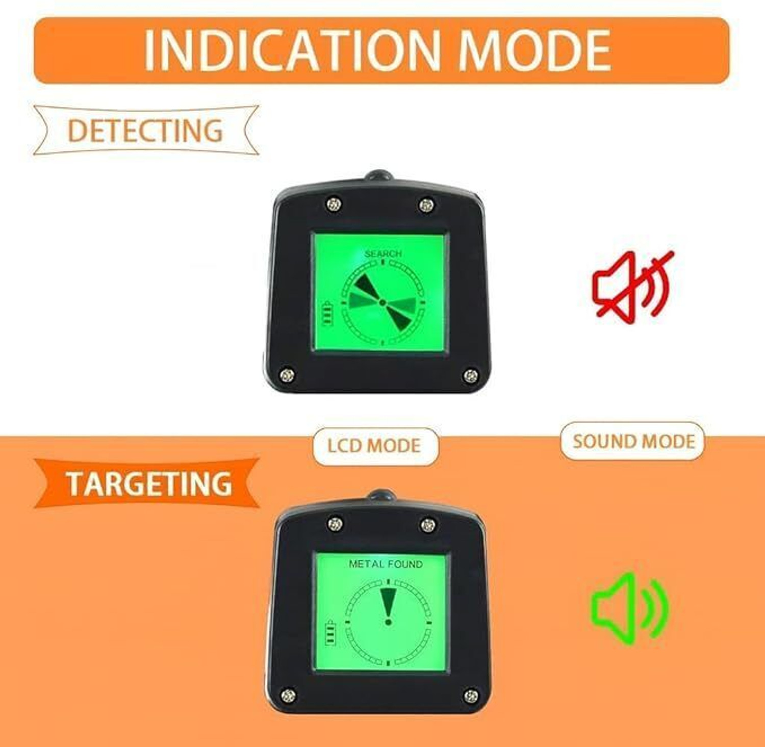 Image of Sopogenix Metal Detector Gold Digger Finder Deep Sensitive Light Hunter w /LCD Display Advanced Metal Detector
