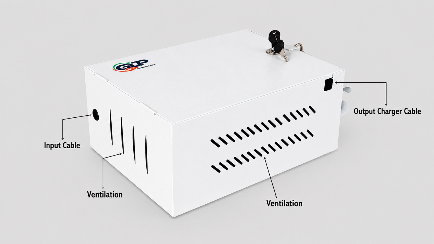 Image of GDP ENTERPRIE INDIA EV Outdoor Charger Safety Box with Lock 16A MCB Metal Electrical Box Wall Mount Metal Electrical Box