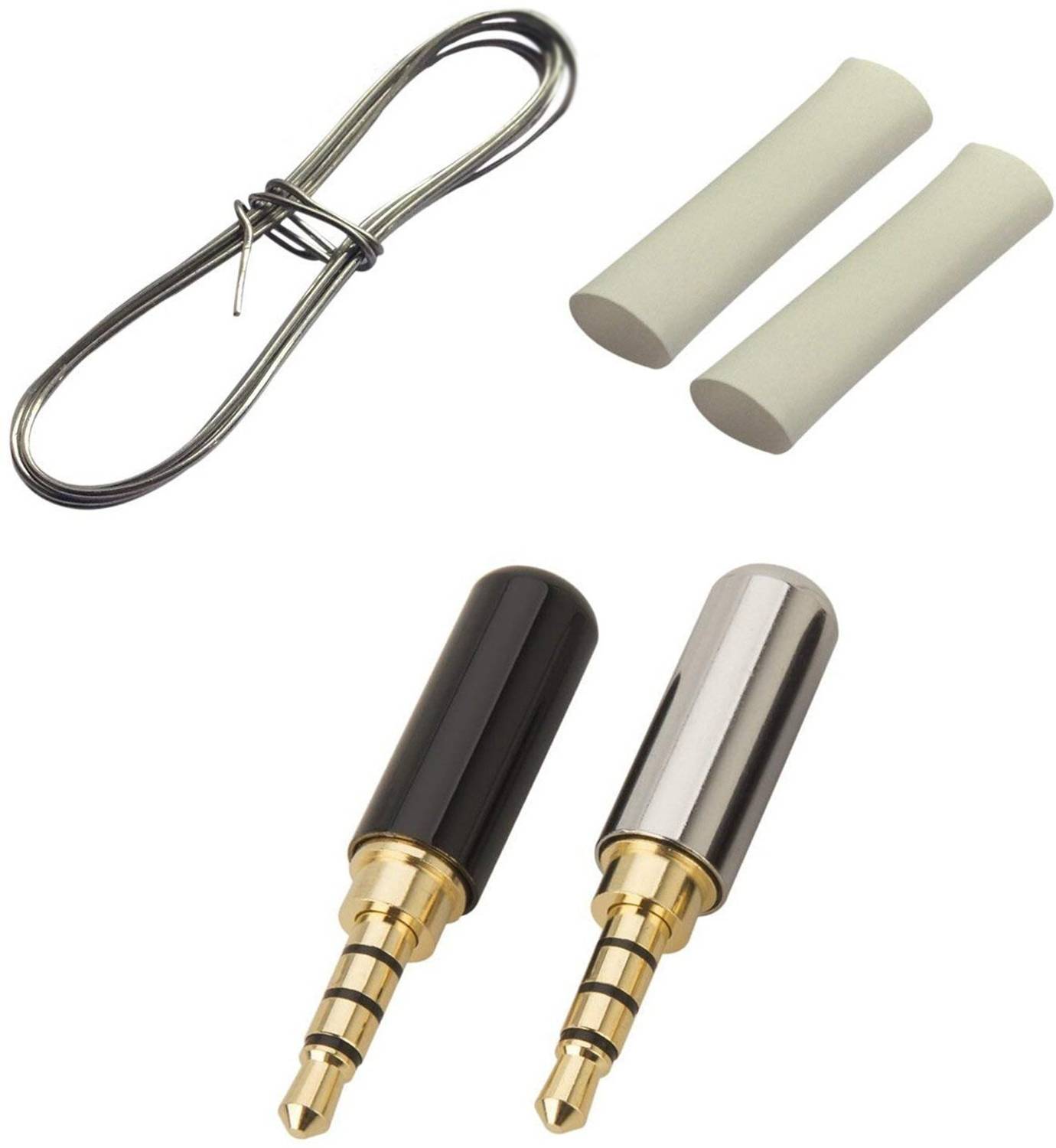 SYMFONIA Copper Gold Plated Earphones 3.5mm 4 Pole Metal Pack of 2 - Image 1