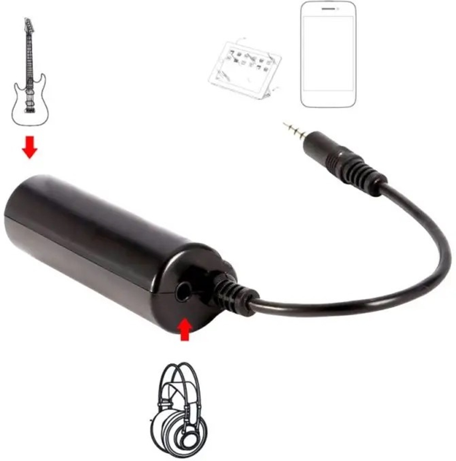 Image of Crux Guitar Interface AMP Converter SoundEffect Tool AmpliTube Guitar i-rig Converter Audio Interface