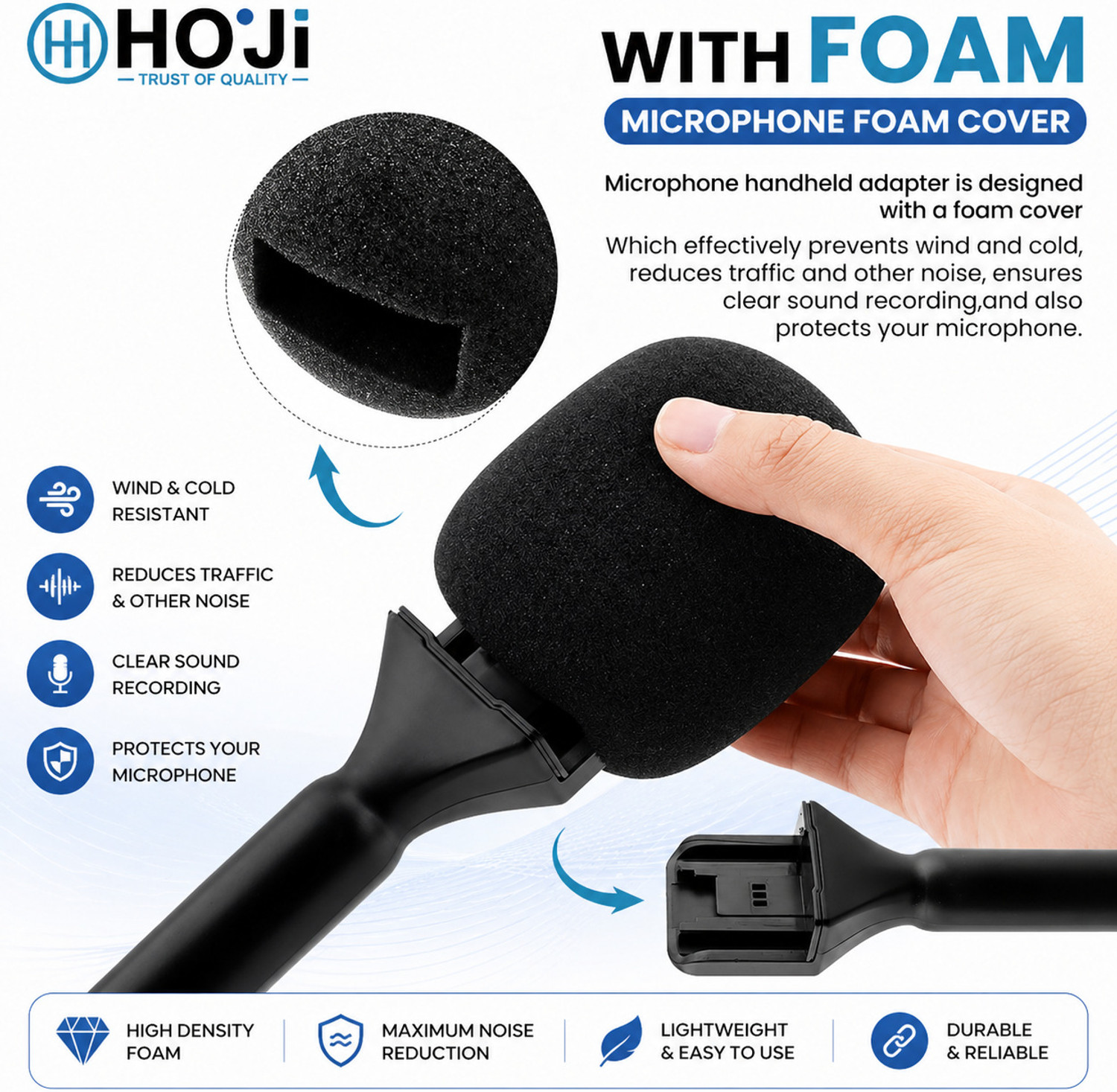 Image of HOJI Interview Mic Handle Stick (Only Handle, No Mic Included) Microphone Handle
