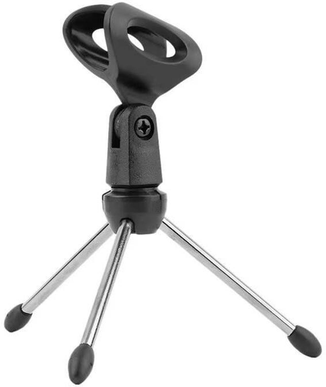 BLUEBERRY R-32-Mini Microphone Stand Desktop Portable Tripod Adjustable Mini Mic Holder Foldable Mic Stand for Table