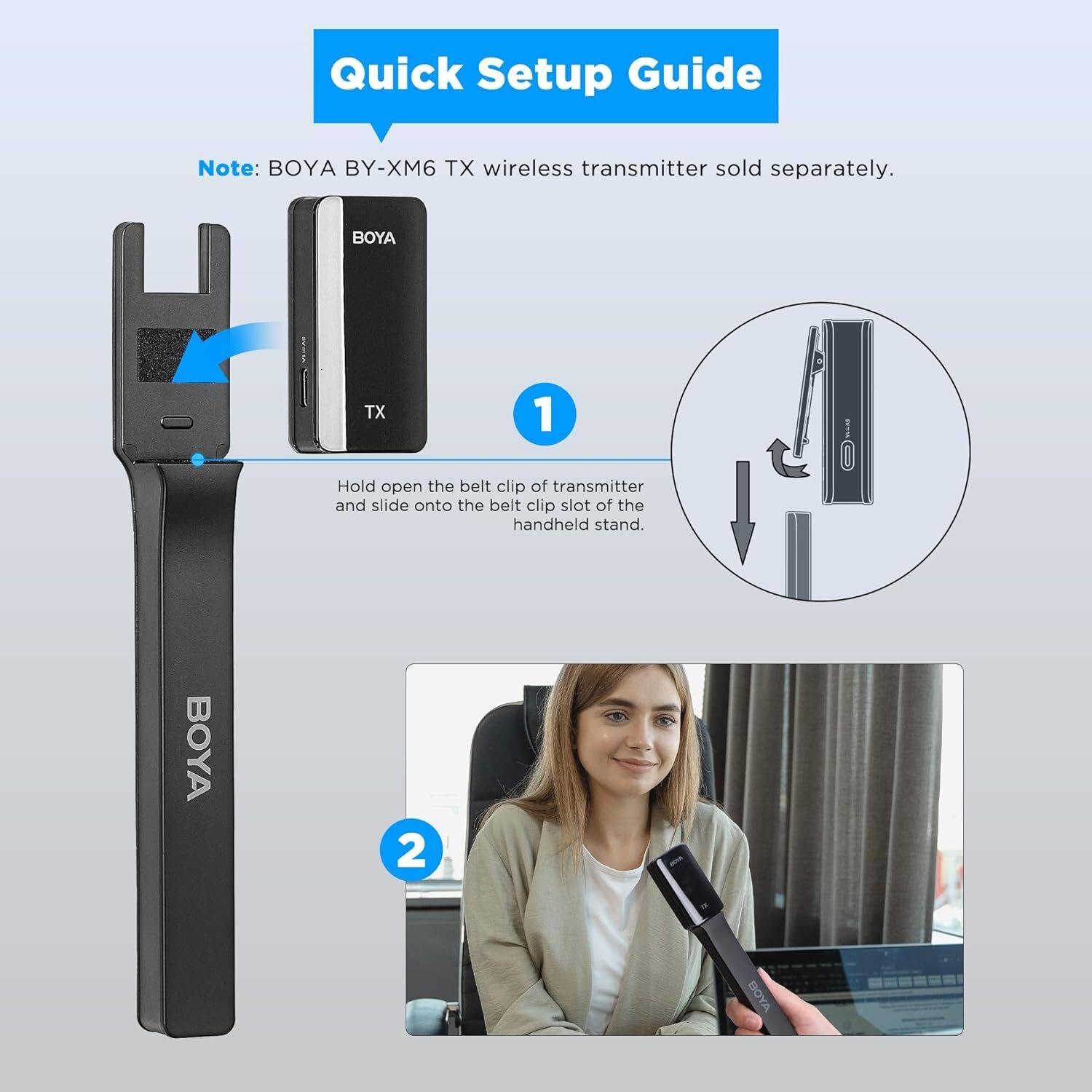 Boya BY-XM6-HM Handheld Wireless Microphone Holder
