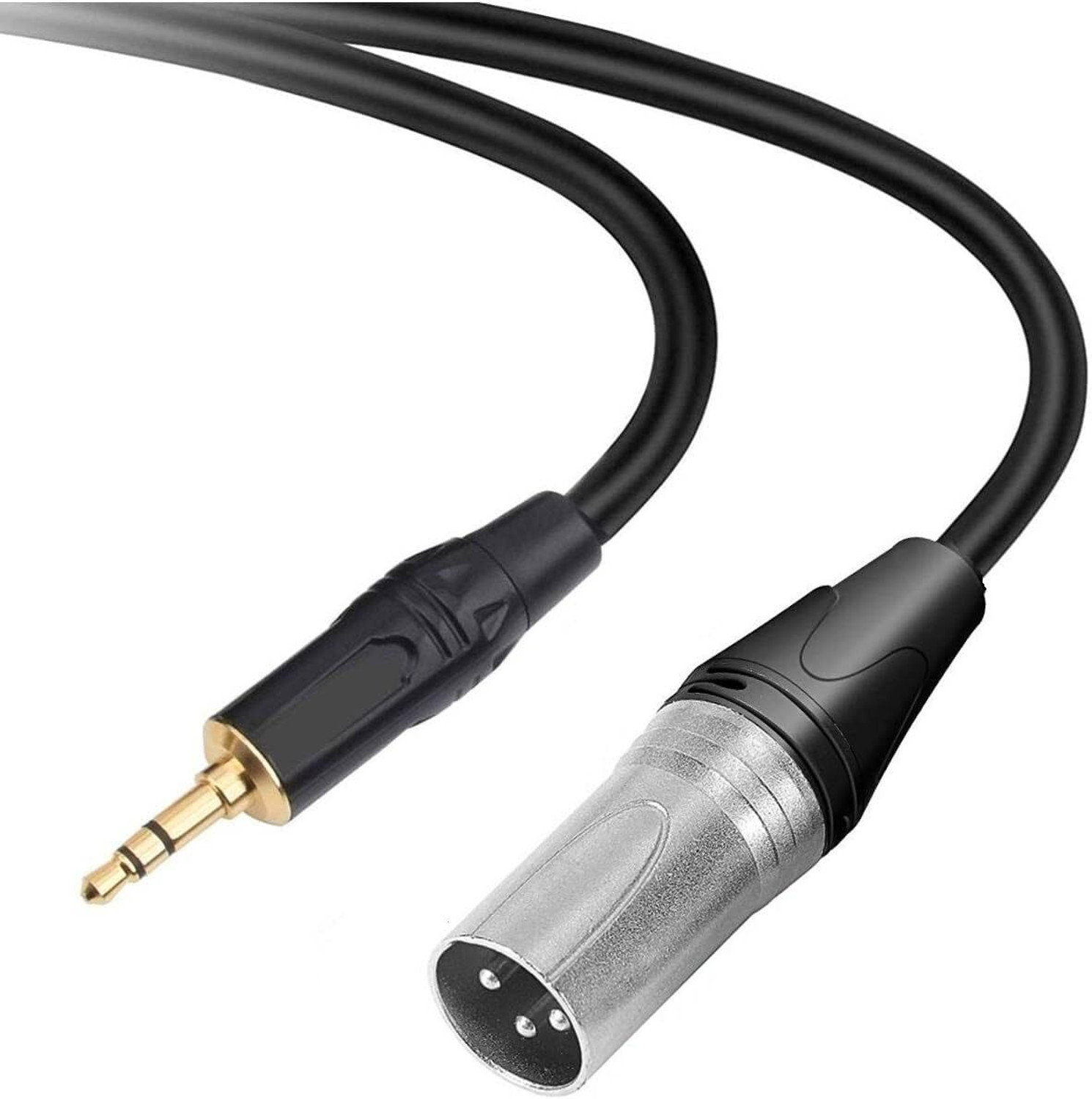 Image of SeCro XLR Male to 3.5mm Male Cable - Professional Low Noise Microphone Cable (3 Meter) Microphone, Audio Sound Consoles, Power Amplifier, Wireless Microphone Receiver.