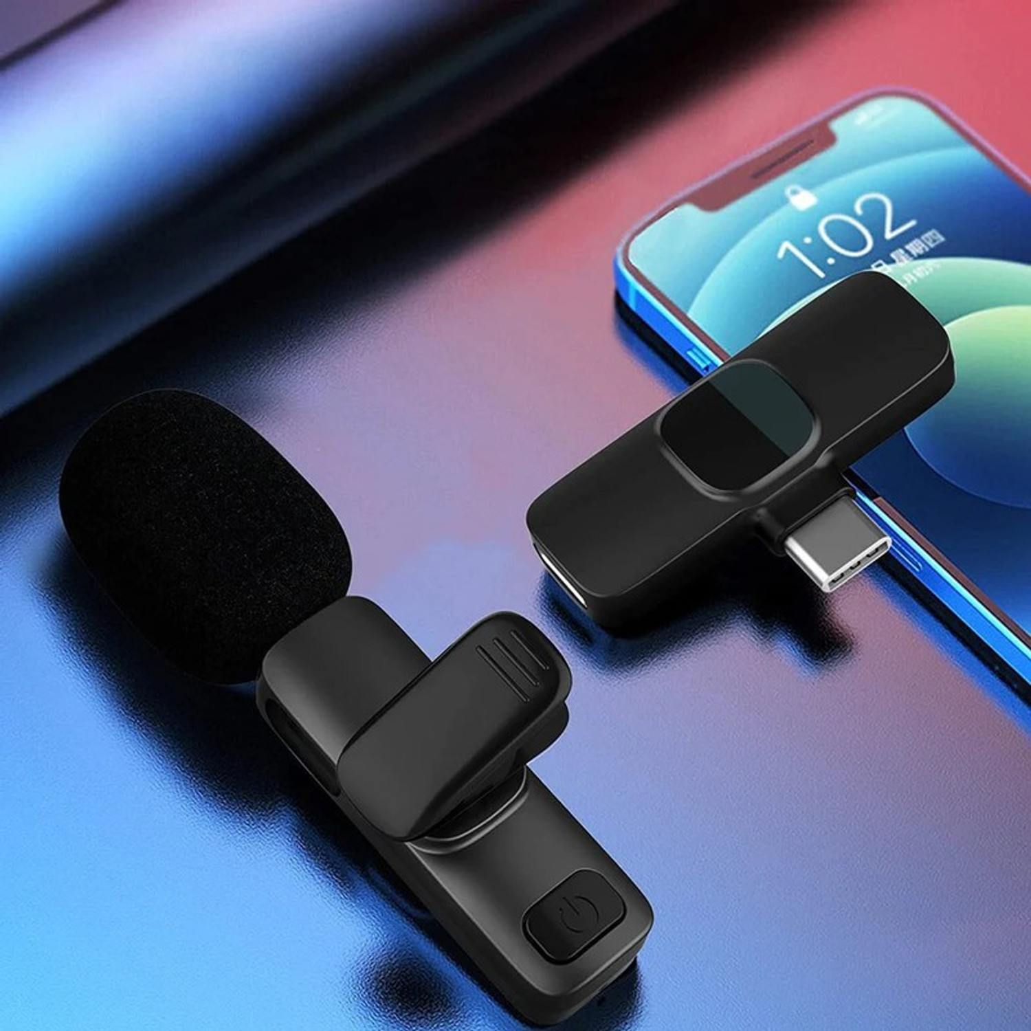 Image of Whatsits K8 Wireless PLUG AND PLAY MIC Type-C & Lightning Connector MIC WIRELESS MICROPHONE