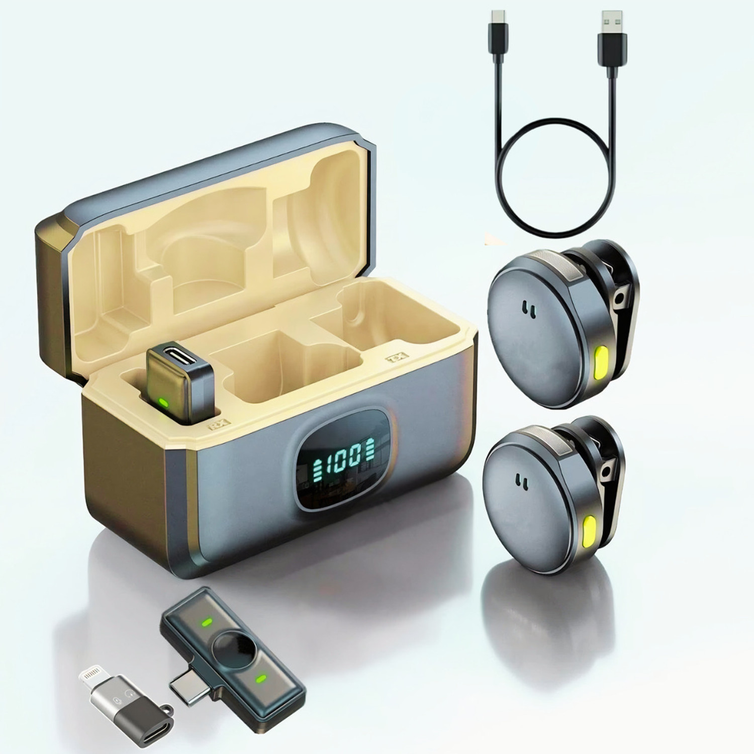 Image of AG INDUSTRY Q8 Wireless Lavalier Microphone Type-C Plug&Play Collar Mic for Content Creators Dynamic Type C