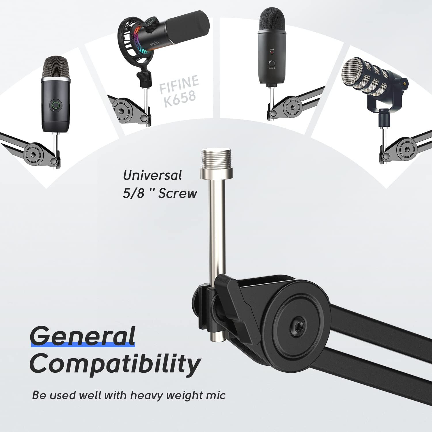 Image of Fifine Microphone Arm Stand for Recording Gaming Streaming Podcasting Arm stand