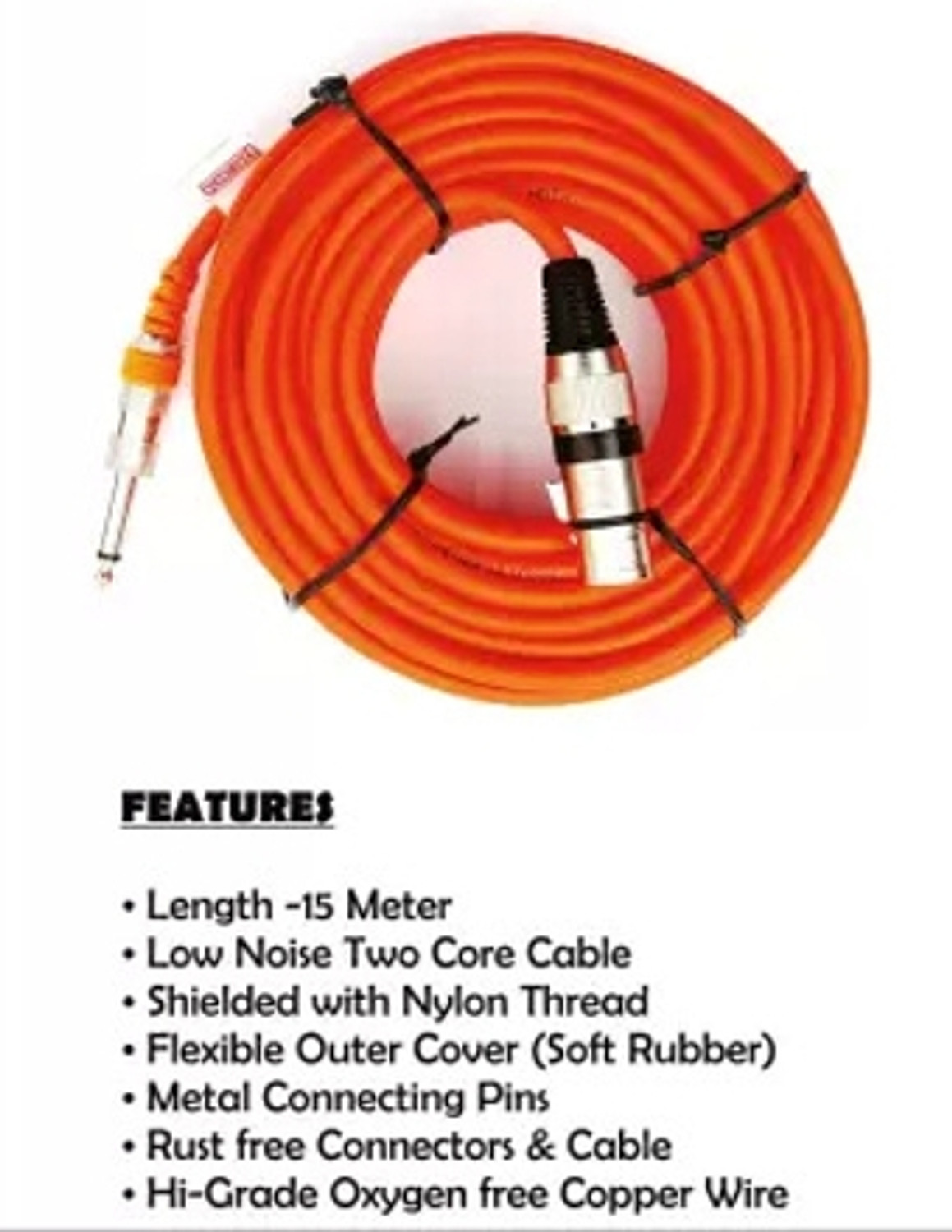 Image of Storm 6.35mm TO xlr 15 METER Microphone wire 15 meter mic wire
