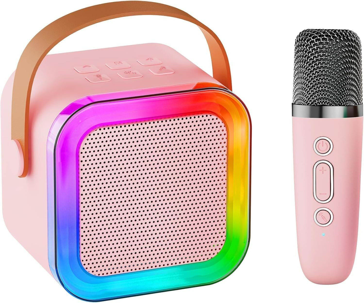 Image of HG WORLD K12 Colorful Karaoke System Bluetooth Portable Speaker with Wireless Microphone Gaming Accessory Kit