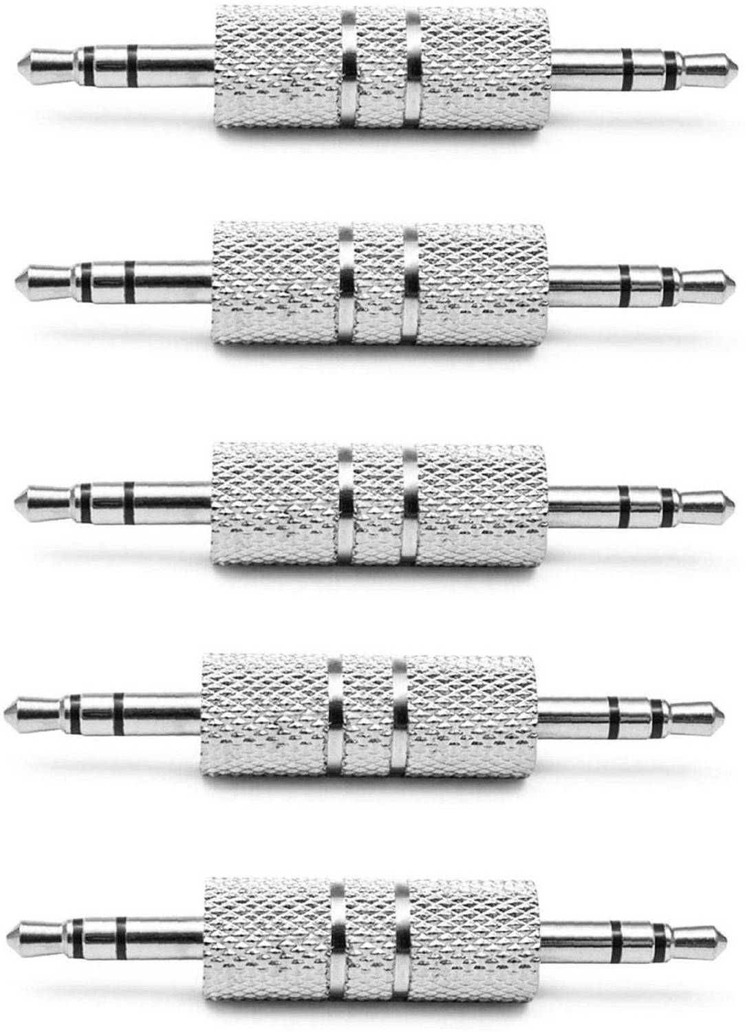 APNA KANHA Audio Jack Adapter (Pack of 5) 3.5mm Male-to Male