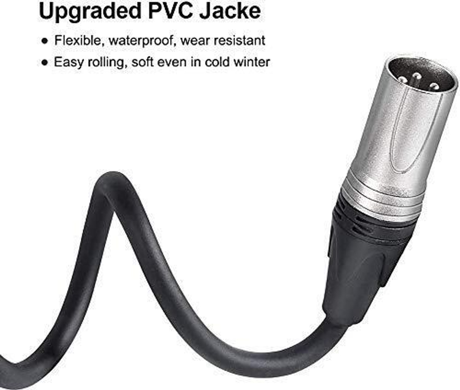 Image of SeCro XLR Male to 3.5mm Male Cable - Professional Low Noise Microphone Cable (3 Meter) Microphone, Audio Sound Consoles, Power Amplifier, Wireless Microphone Receiver.