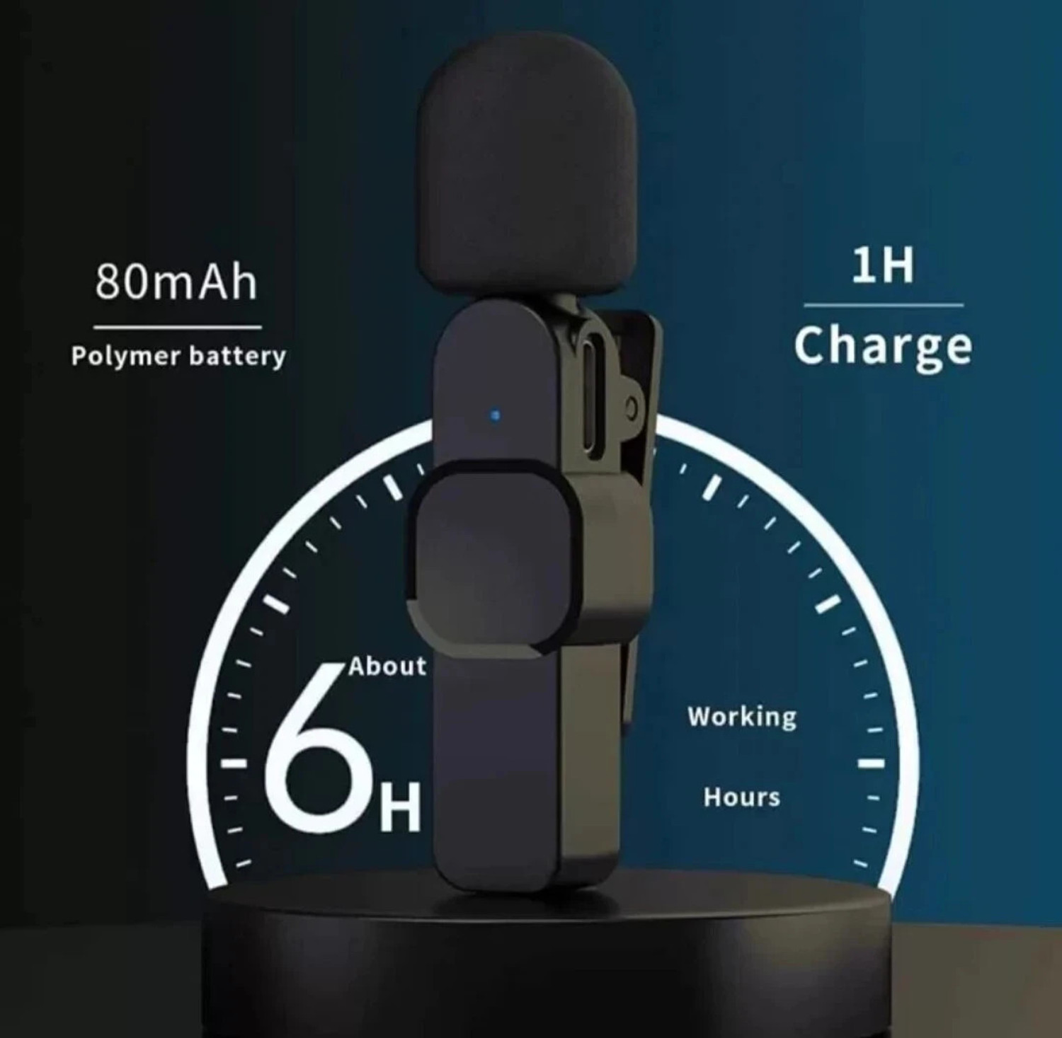Image of AGH K8 2in 1 Wireless Collar Mic Voice Recorder with iOs & Type C Device Supported Audio Voice Recorder