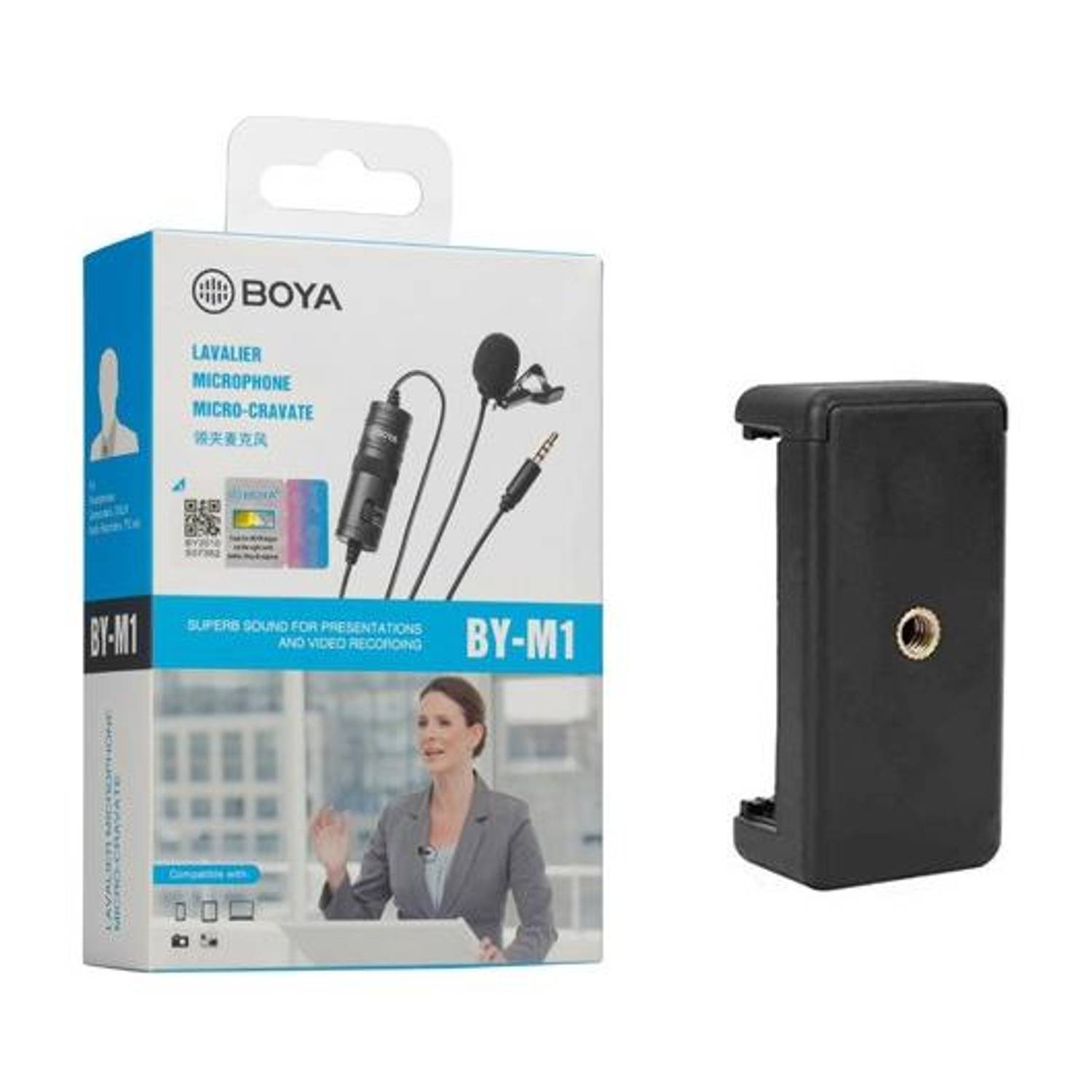 BOYA BY-M1 Omnidirectional With Mount 2 Condenser Camera Mic 20ft Audio Cable Microphone
