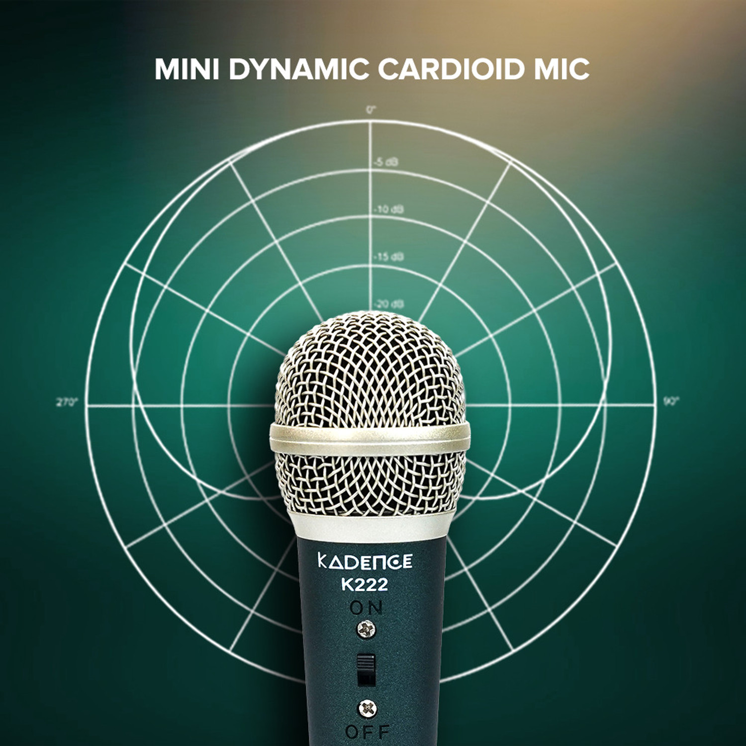 Image of KADENCE K222 Wired Dynamic Vocal Mic with 10ft Cable & ON /OFF Switch Microphone
