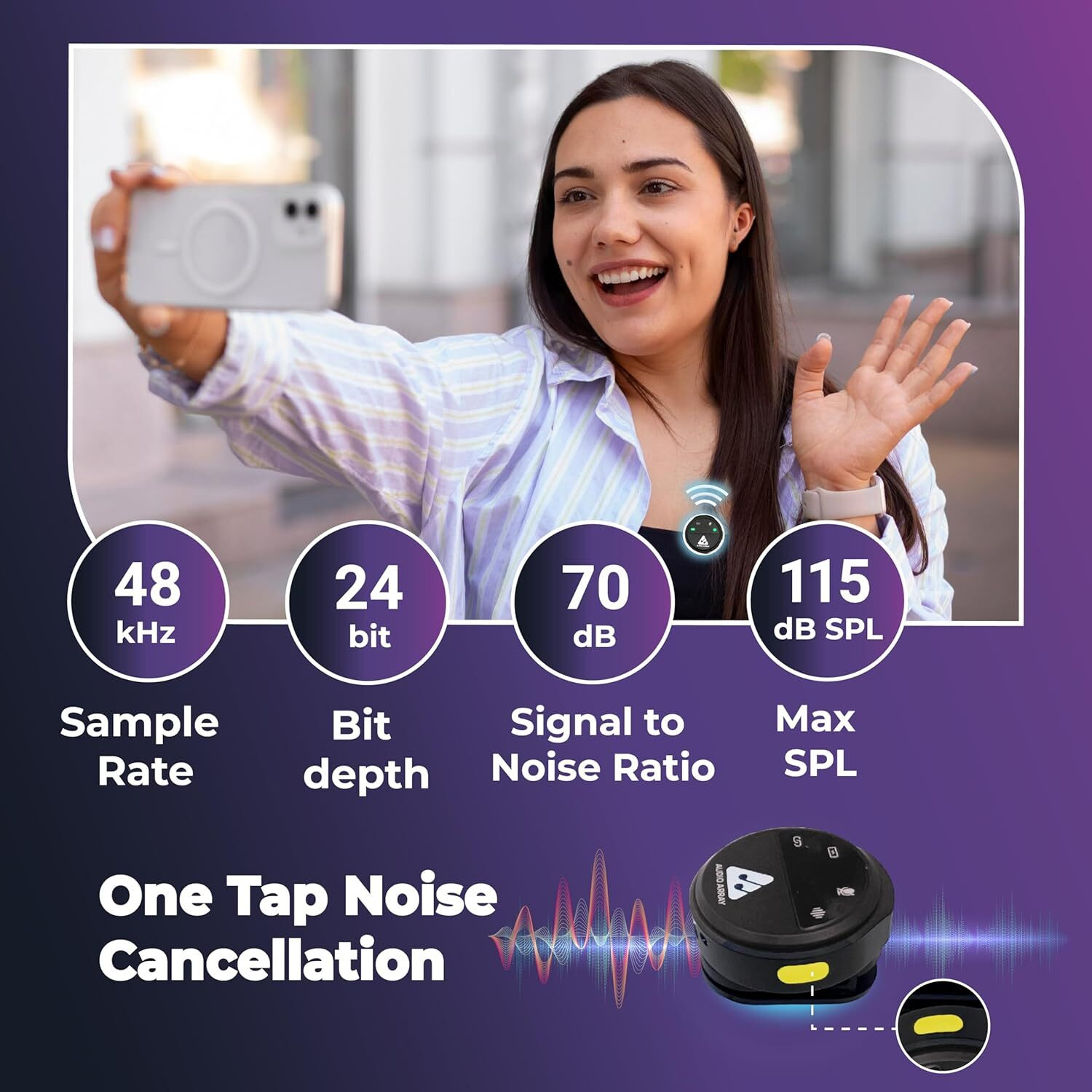 Image of Audio Array AM-W20 Magnetic Wireless Lapel Microphone Set Microphone