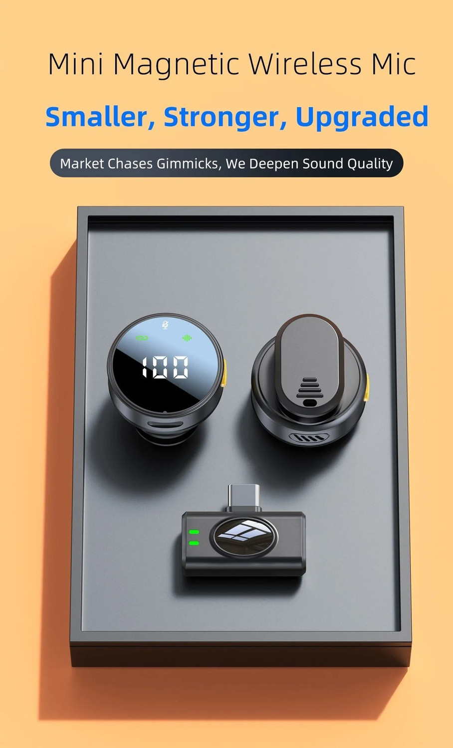 Image of PLUGPULSES Portable Microphone Noise Cancelling for Short Video Live Conference Type C QB46 Microphone