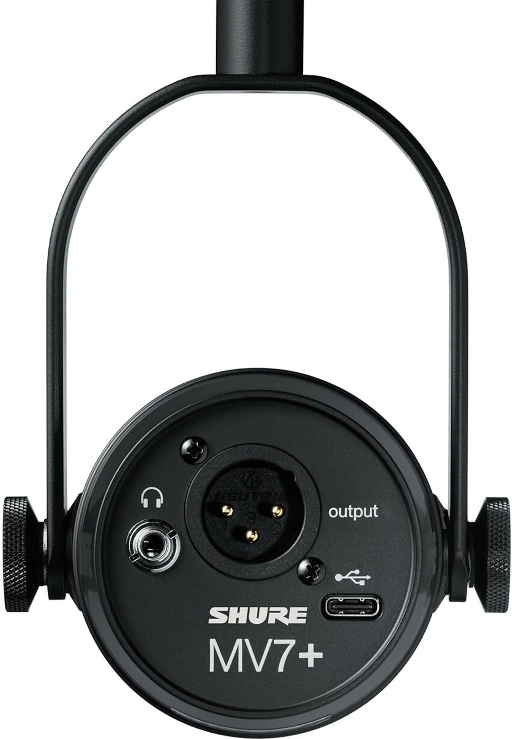 Image of Shure MV7+ Podcast Microphone. Enhanced Audio, LED Touch Panel- Black Microphone