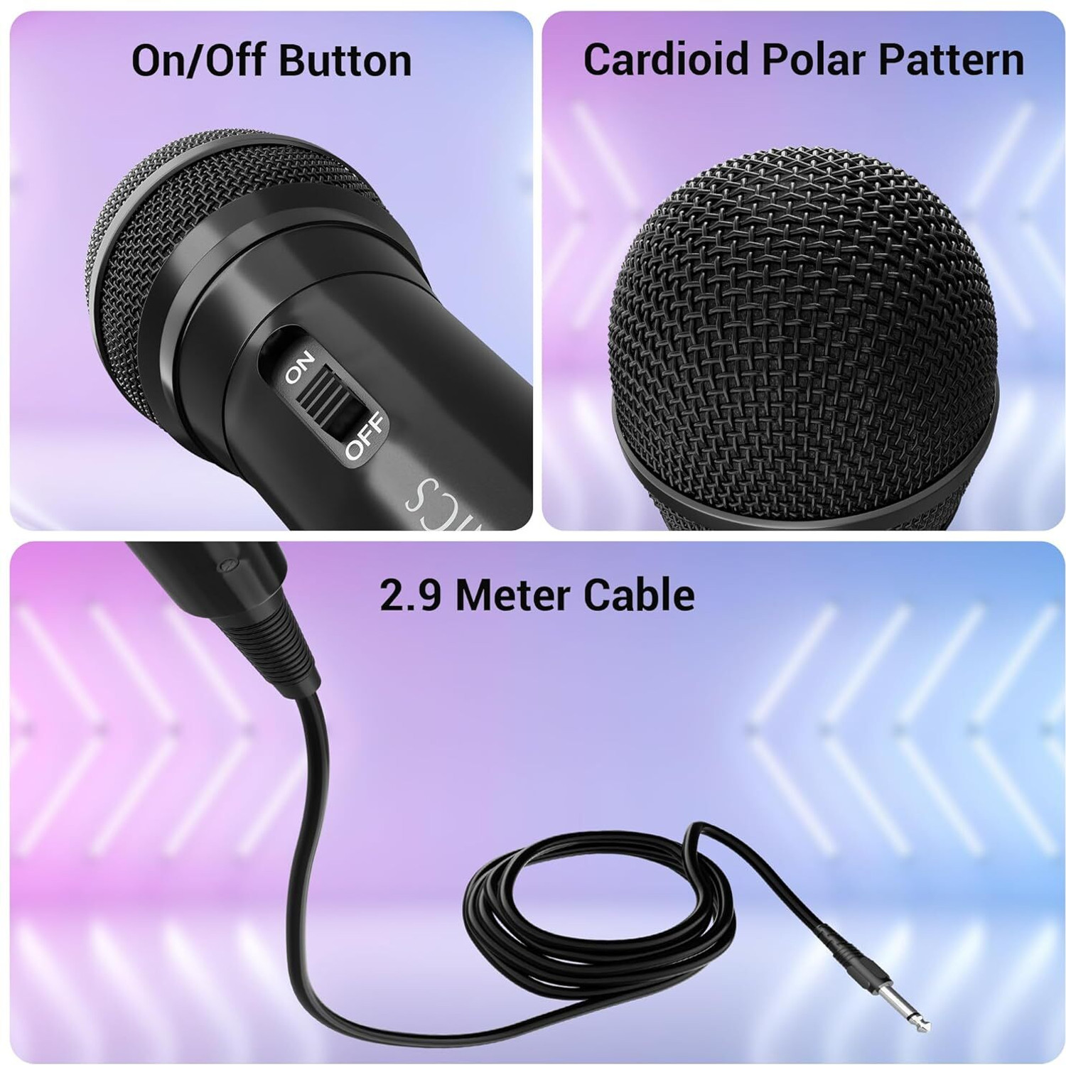 Image of ZEBRONICS MP100, Wired Microphone, 6.3mm, High Sensitivity Dynamic Mic|2.9 Meter Length Microphone