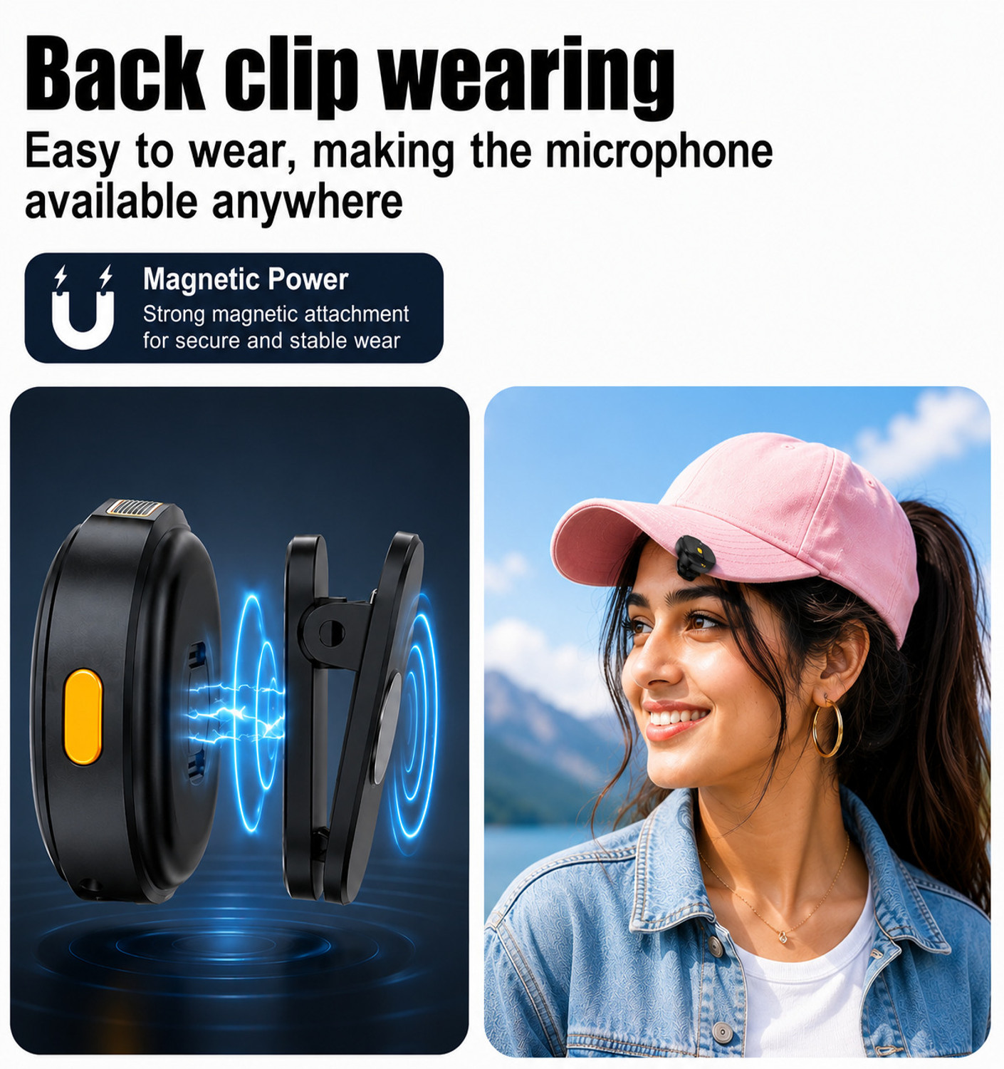 Image of Audioland Q8 Dual Wireless Lavalier Mic with LED Case, Noise Cancelling for Android Microphone