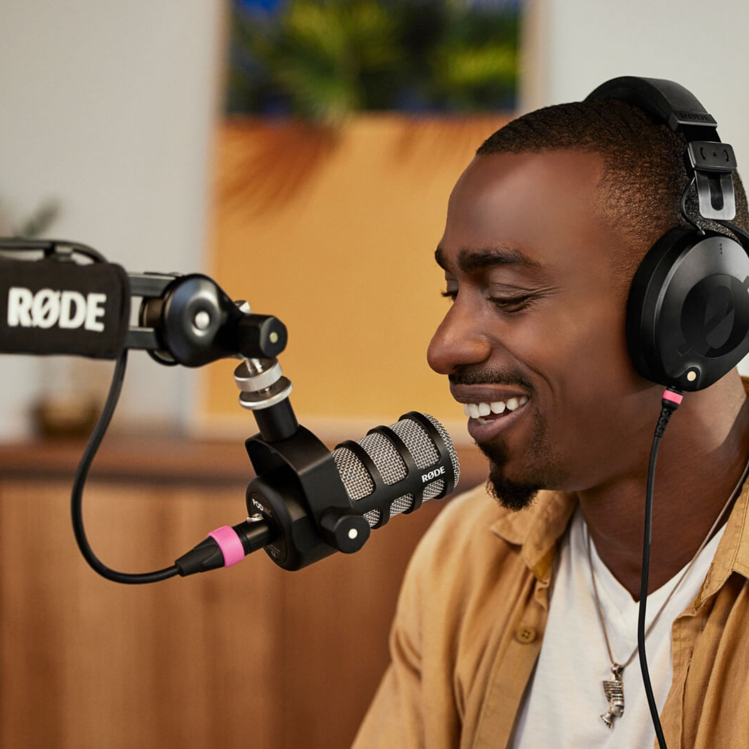 Image of Rode PodMic Dynamic Unidirectional Podcasting Mic, Wired Connection Microphone