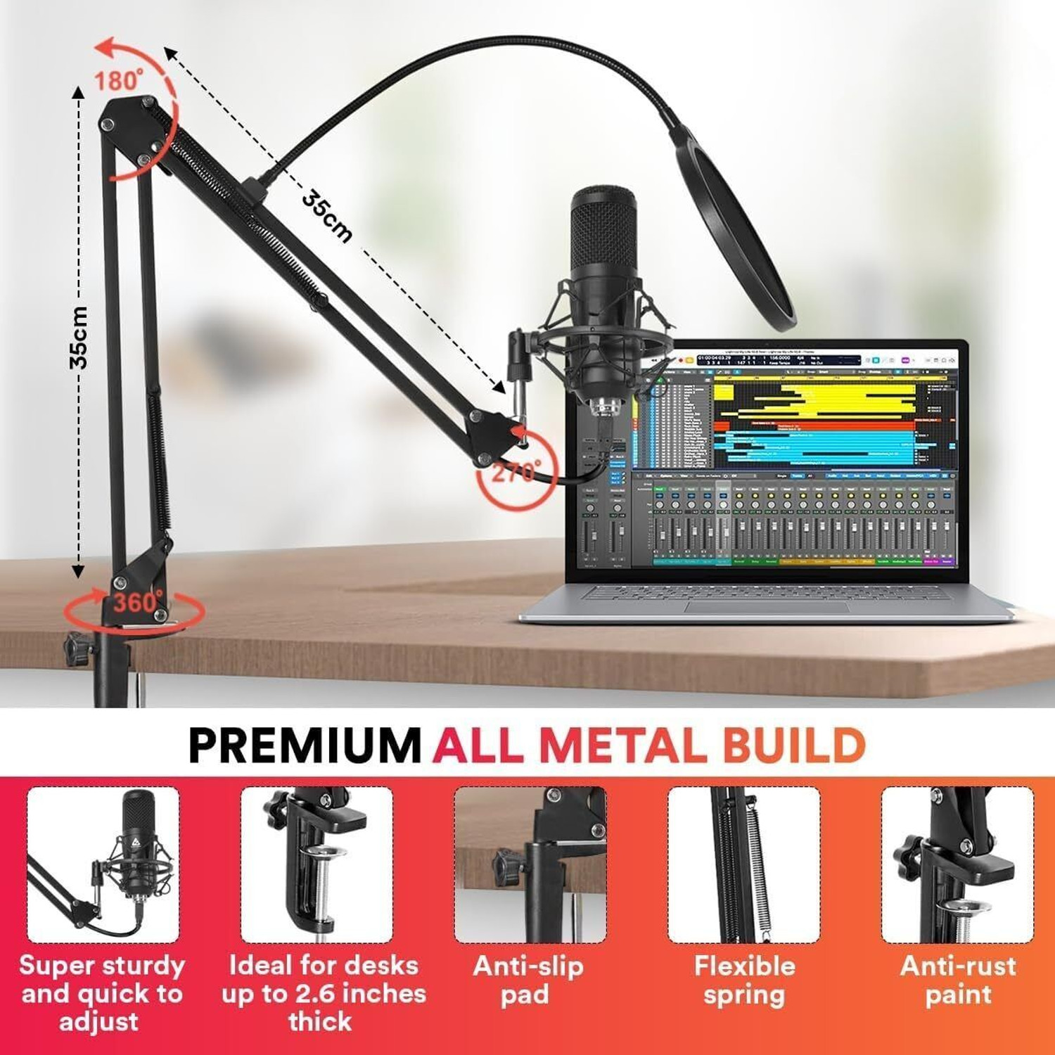 Image of JK Vision AM-C1 USB Condenser Microphone Kit Microphone