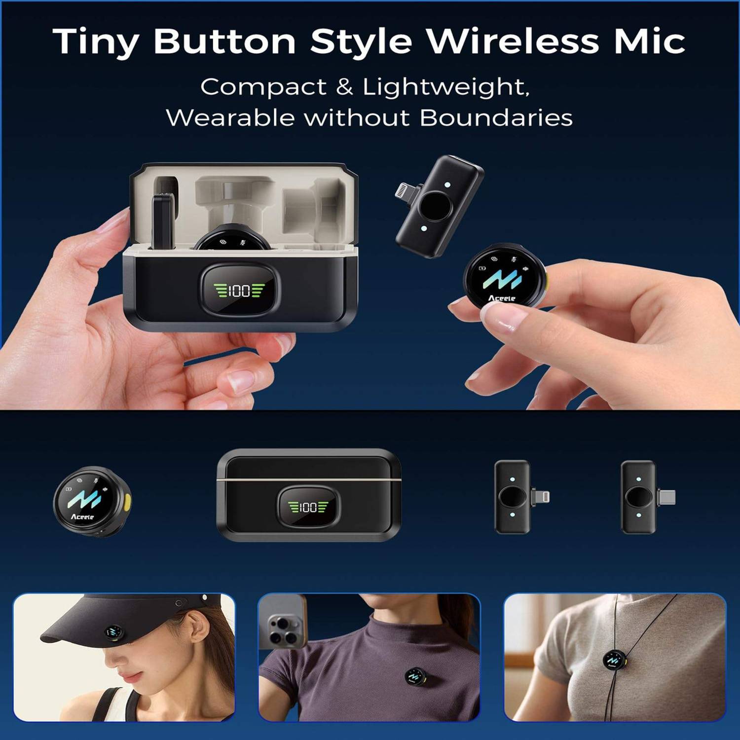 AGINDUSTRY Q8 Dual Wireless Lavalier Mic - Image 4