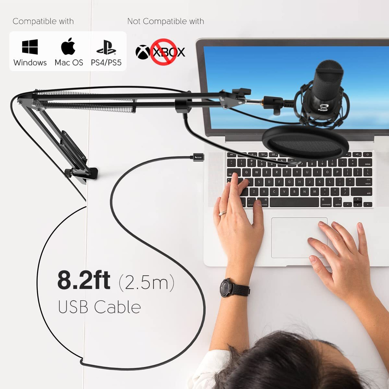 Image of Fifine T669 Condenser USB Microphone Kit Microphone