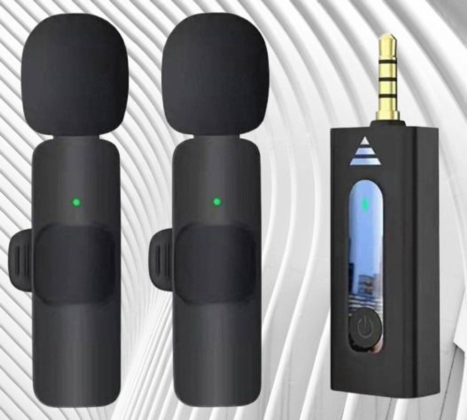 AGINDUSTRY Best K35 Dual Receivers with 2 mic & 1 Input Receiver Mic for Vlog Audio Record Microphone