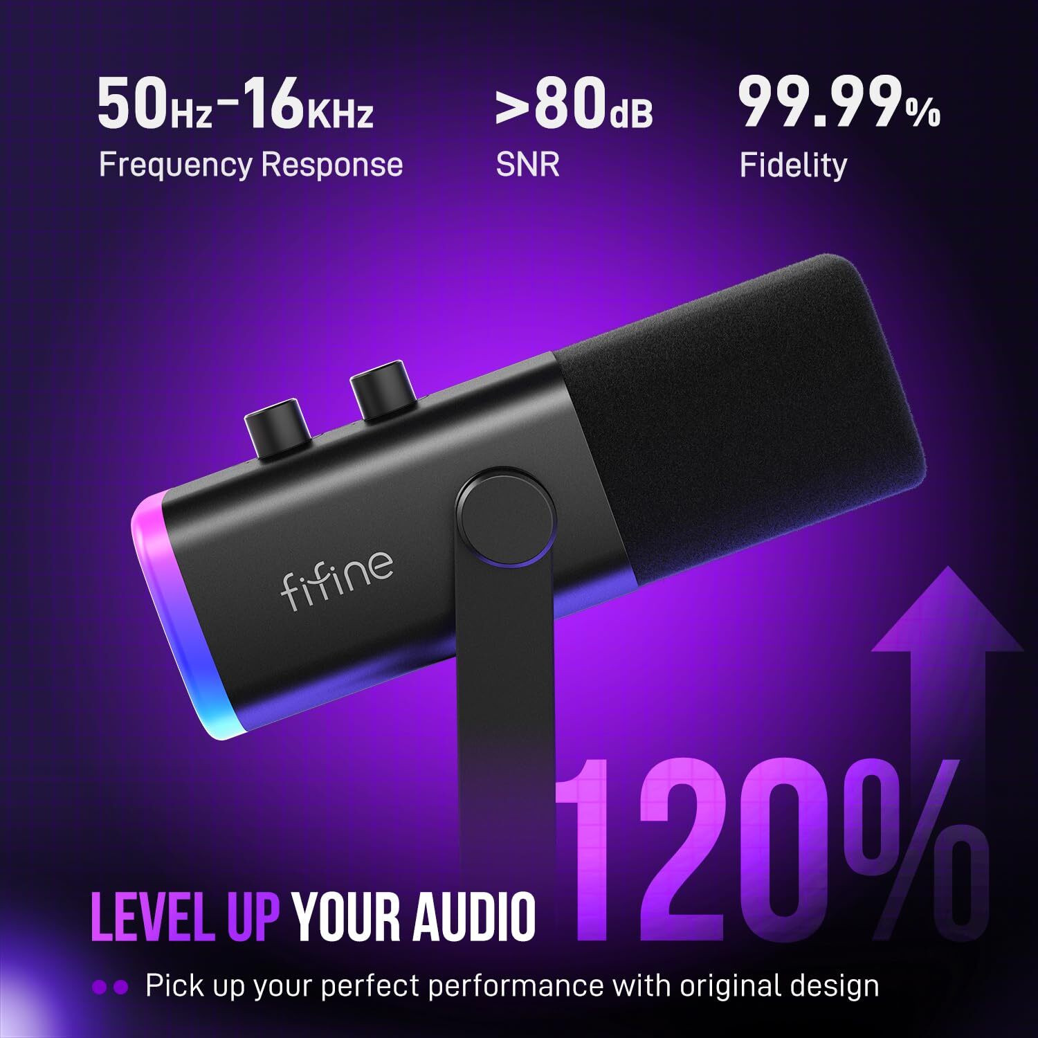 Image of Fifine (OPEN BOX) Ampligame AM8 XLR /USB Dynamic Gaming Streaming Mic Microphone