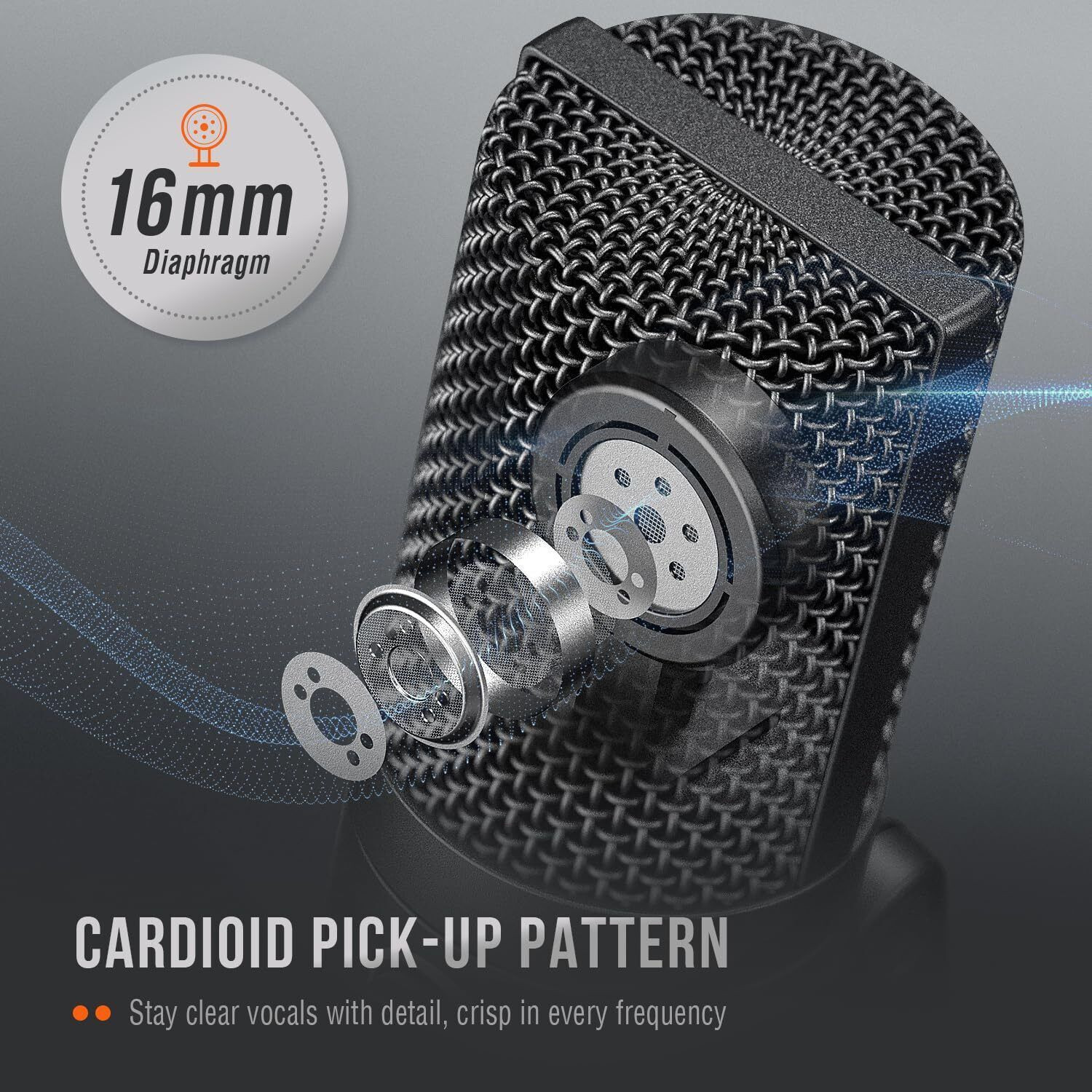 Image of Fifine K669(Black)- XLR Dynamic Microphone,Vocal Podcast Microphone