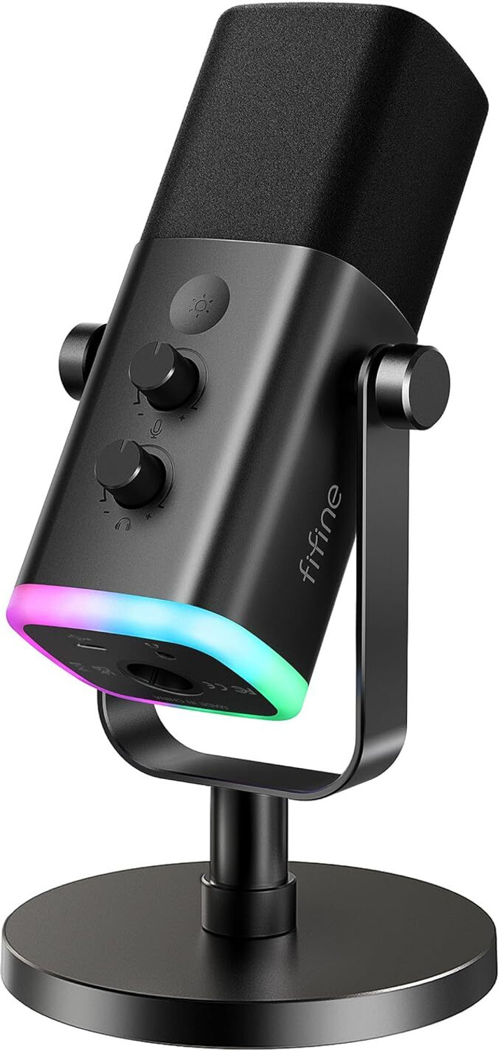 Image of Fifine (OPEN BOX) Ampligame AM8 XLR /USB Dynamic Gaming Streaming Mic Microphone