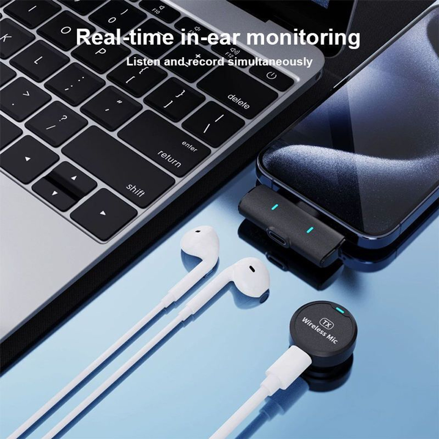 Image of NETZI Wireless Lavalier Lapel Mic with Round Button for Vlog & YouTube Microphon Microphone
