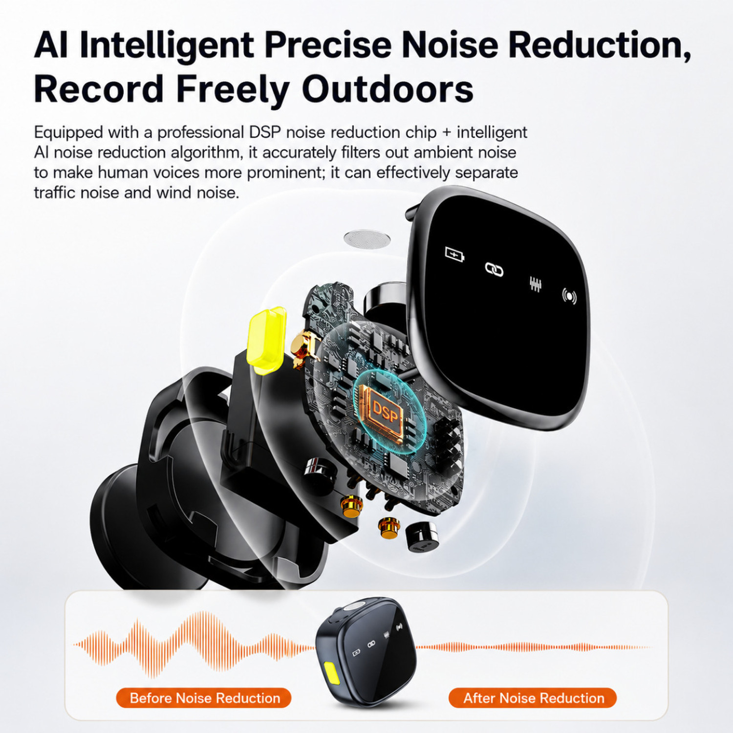 Image of RV Enterprises Dual Wireless Mic for YouTube - Magnetic Mic Clip-On, Mike Wireless for Vlogging Microphone