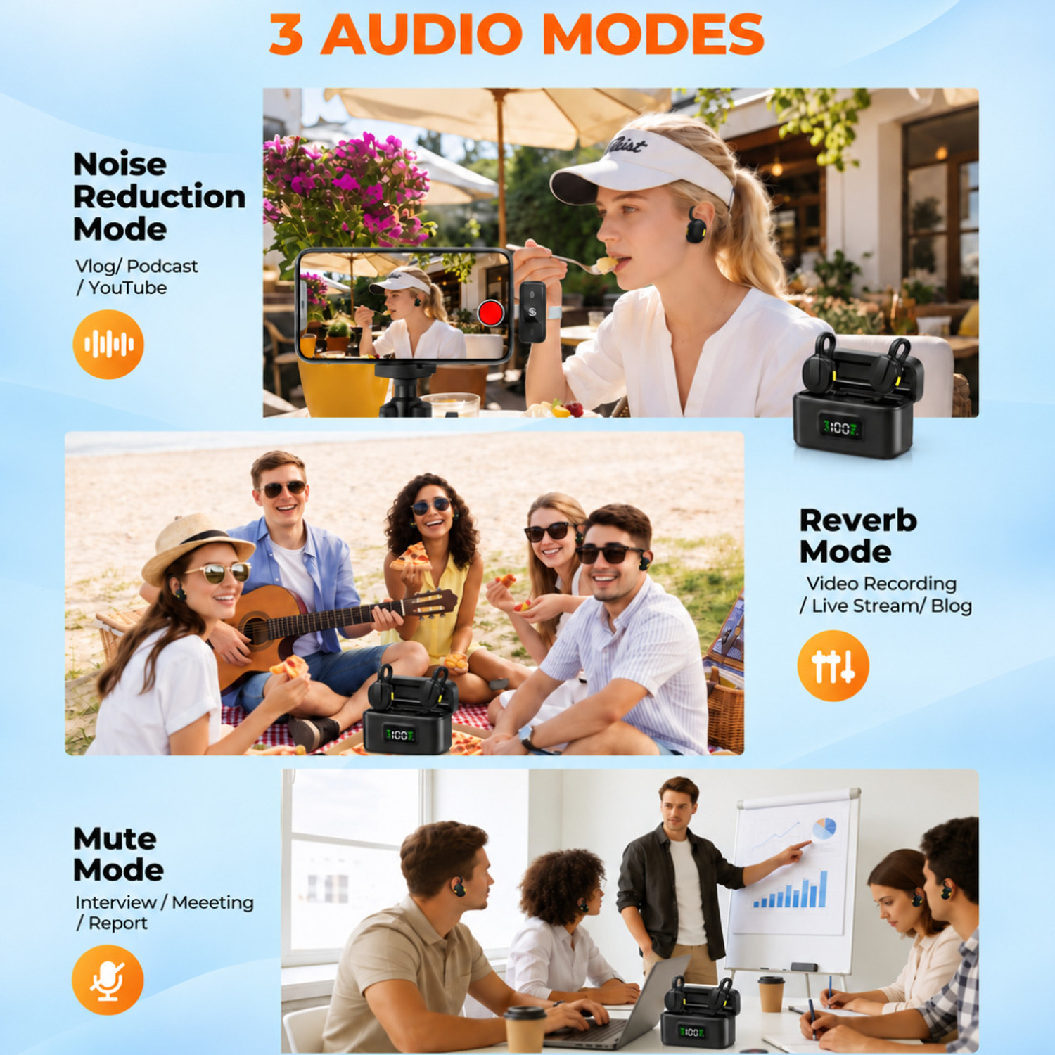 Image of AGINDUSTRY S10 Wireless Lavalier Microphone For Mobile|Camera|Vlogging|YouTuber Microphone Microphone