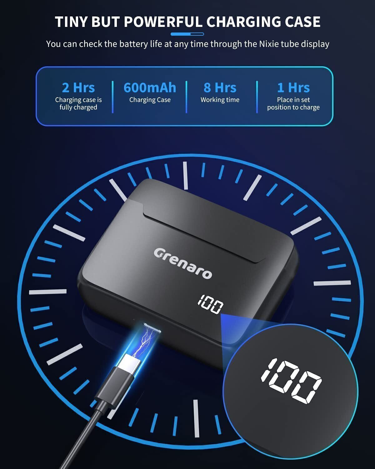 Image of Grenaro S13 Pro Digital Display Wireless Microphone for Android /iPhone Microphone
